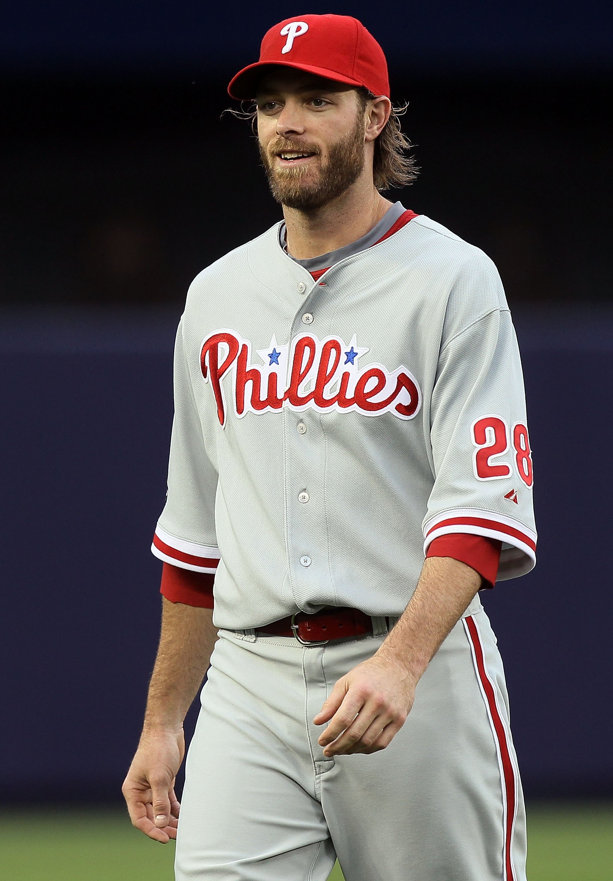 NEW YORK - JUNE 17:  Jayson Werth #28 of the Philadelphia Phillies looks on prior to playing against the New York Yankees on June 17, 2010 at Yankee Stadium in the Bronx borough of New York City.  (Photo by Jim McIsaac/Getty Images)