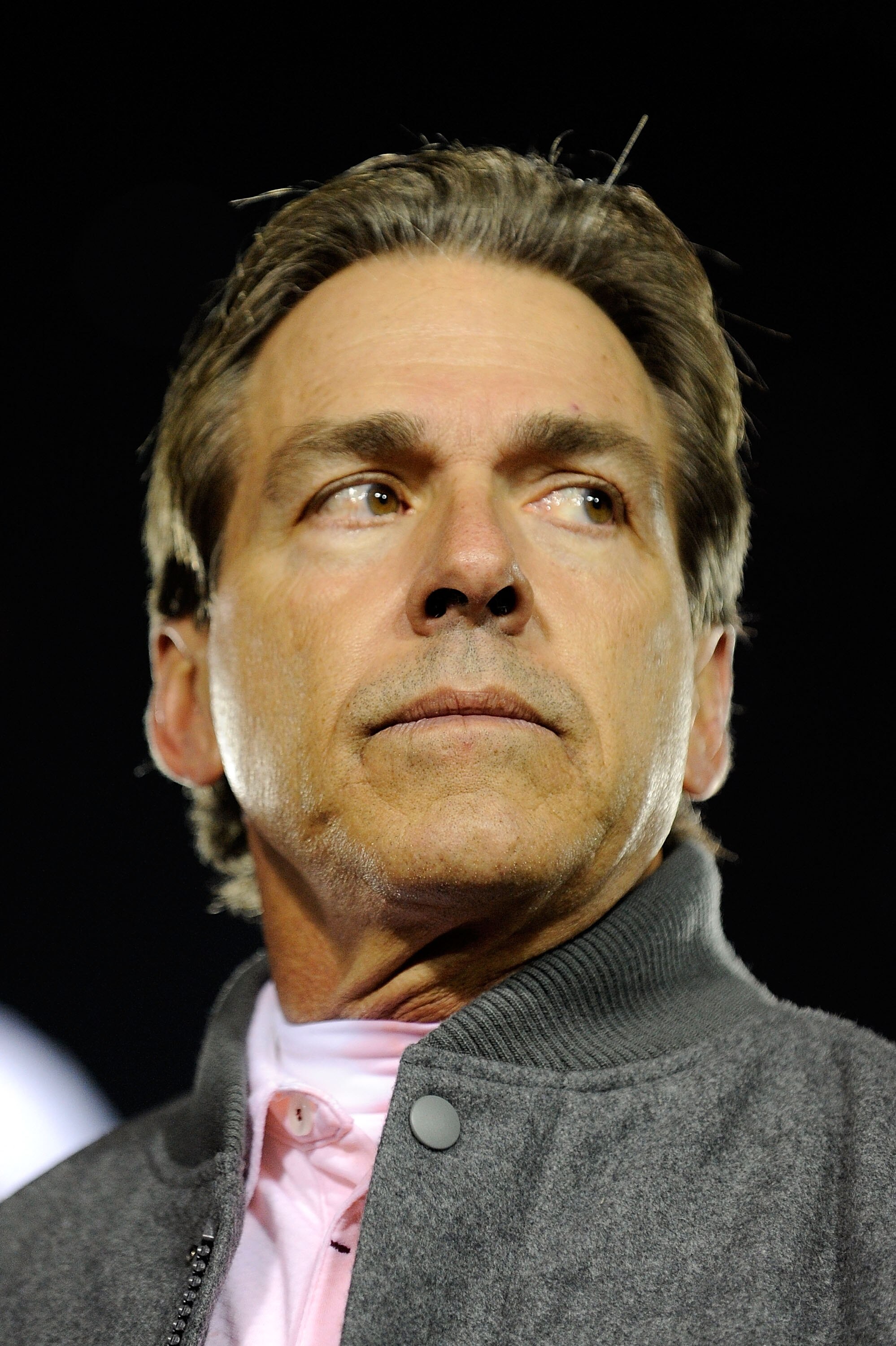 PASADENA, CA - JANUARY 07:  Head coach Nick Saban of the Alabama Crimson Tide walks on the field after winning the Citi BCS National Championship game over the Texas Longhorns at the Rose Bowl on January 7, 2010 in Pasadena, California. The Crimson Tide d