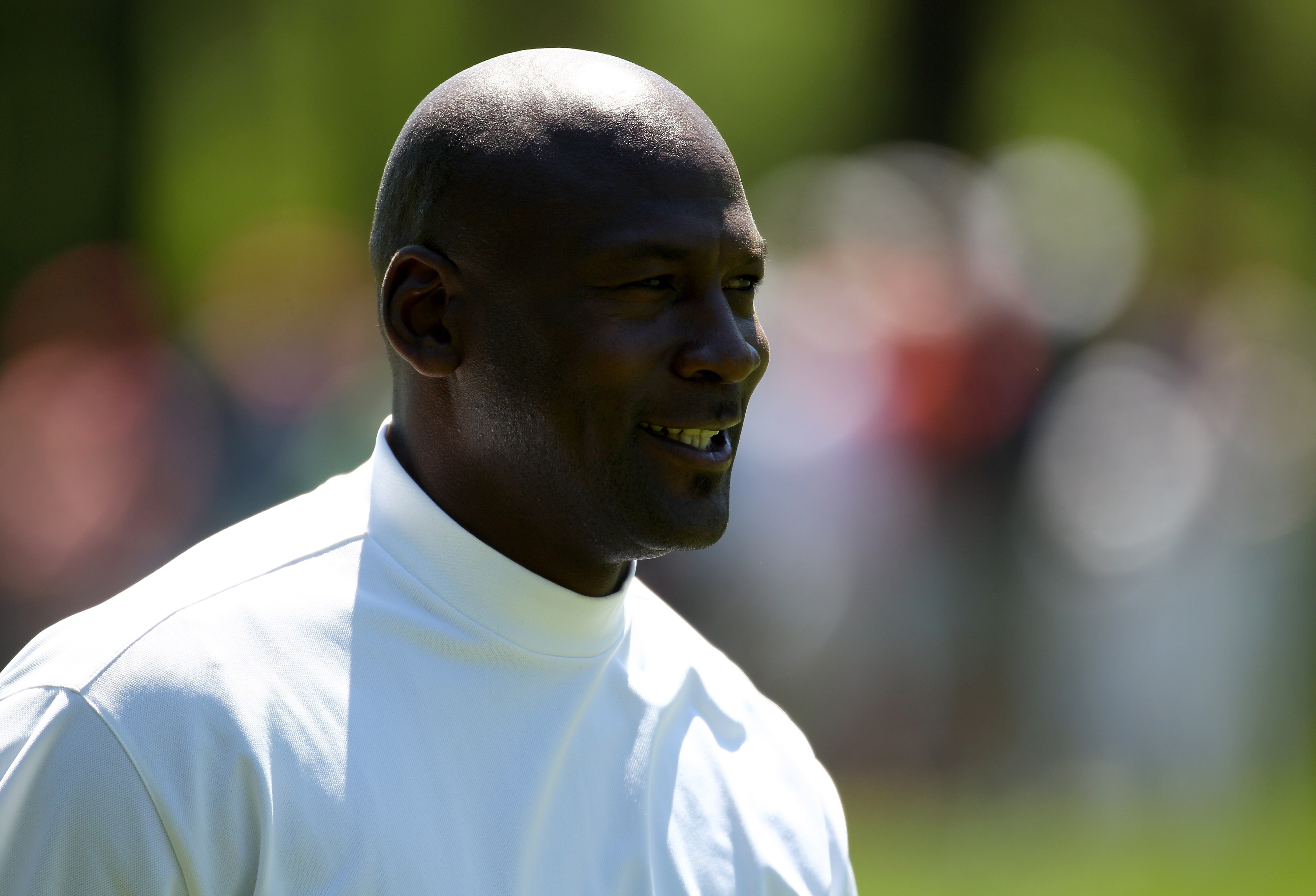 CHARLOTTE, NC - APRIL 28:  Basketball legend Michael Jordan looks on during the pro-am for the Quail Hollow Championship at Quail Hollow Country Club on April 28, 2010 in Charlotte, North Carolina.  (Photo by Richard Heathcote/Getty Images)