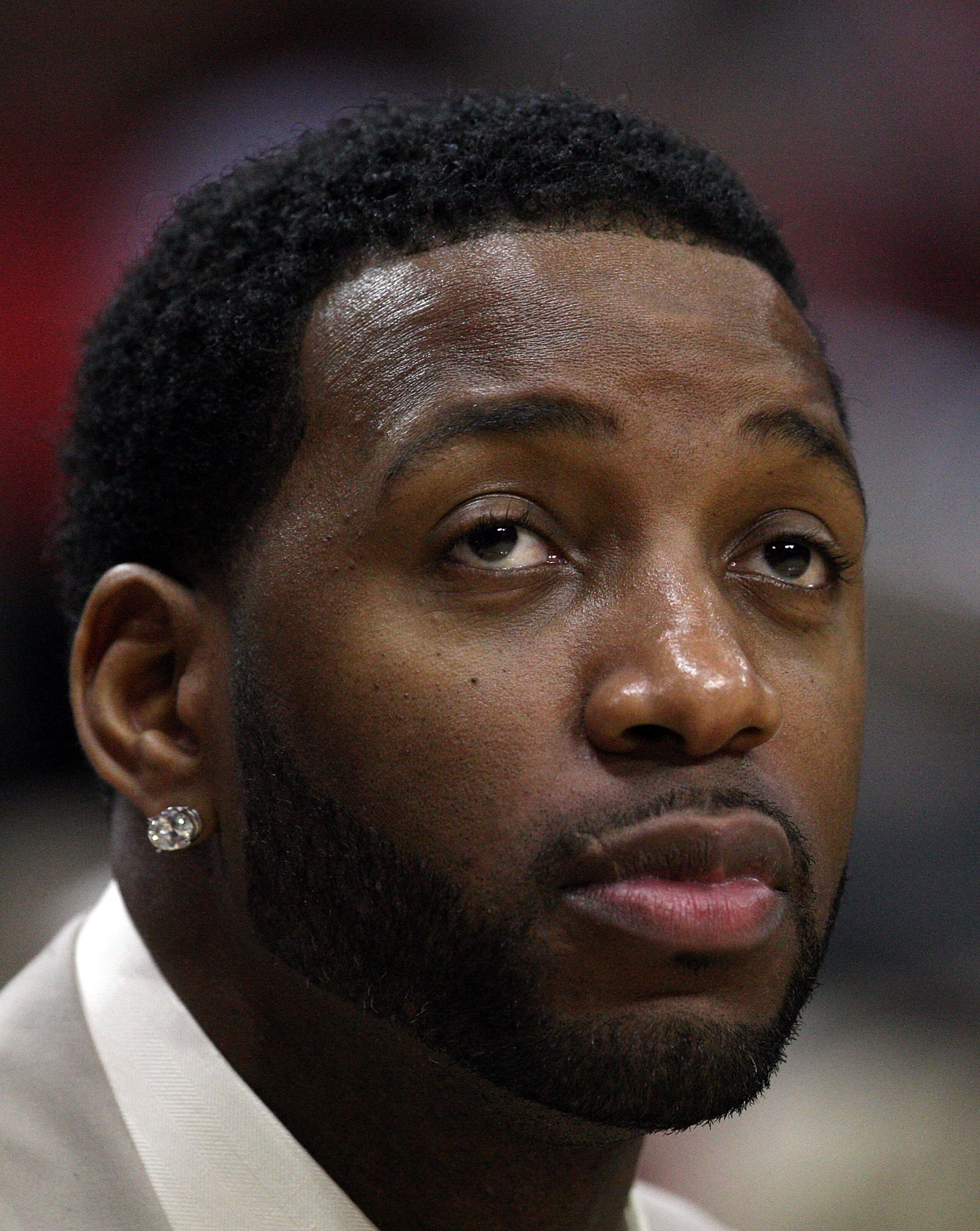 HOUSTON - APRIL 24:  Guard Tracy McGrady #1 of the Houston Rockets during play against the Portland Trail Blazers in Game Three of the Western Conference Quarterfinals during the 2009 NBA Playoffs at Toyota Center on April 24, 2009 in Houston, Texas. NOTE