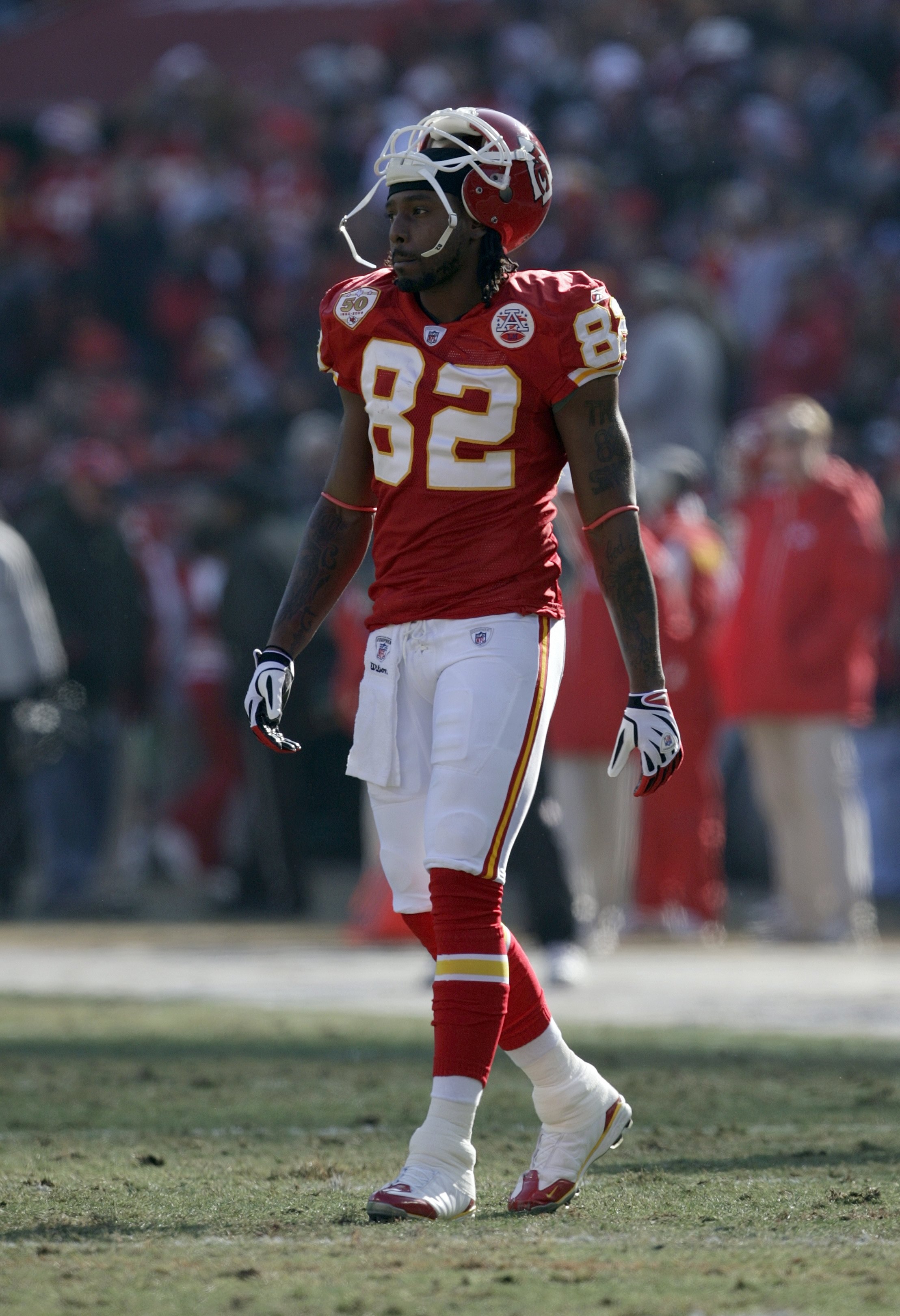 KANSAS CITY, MO - DECEMBER 20: of the Kansas City Chiefs during their NFL game against the Cleveland Browns on December 20, 2009 at Arrowhead Stadium in Kansas City, Missouri. The Browns defeated the Chiefs 41-34. (Photo by Jamie Squire/Getty Images) KANSAS CITY, MO - DECEMBER 20: of the Kansas City Chiefs during their NFL game against the Cleveland Browns on December 20, 2009 at Arrowhead Stadium in Kansas City, Missouri. The Browns defeated the Chiefs 41-34. (Photo by Jamie Squire/Getty Images)