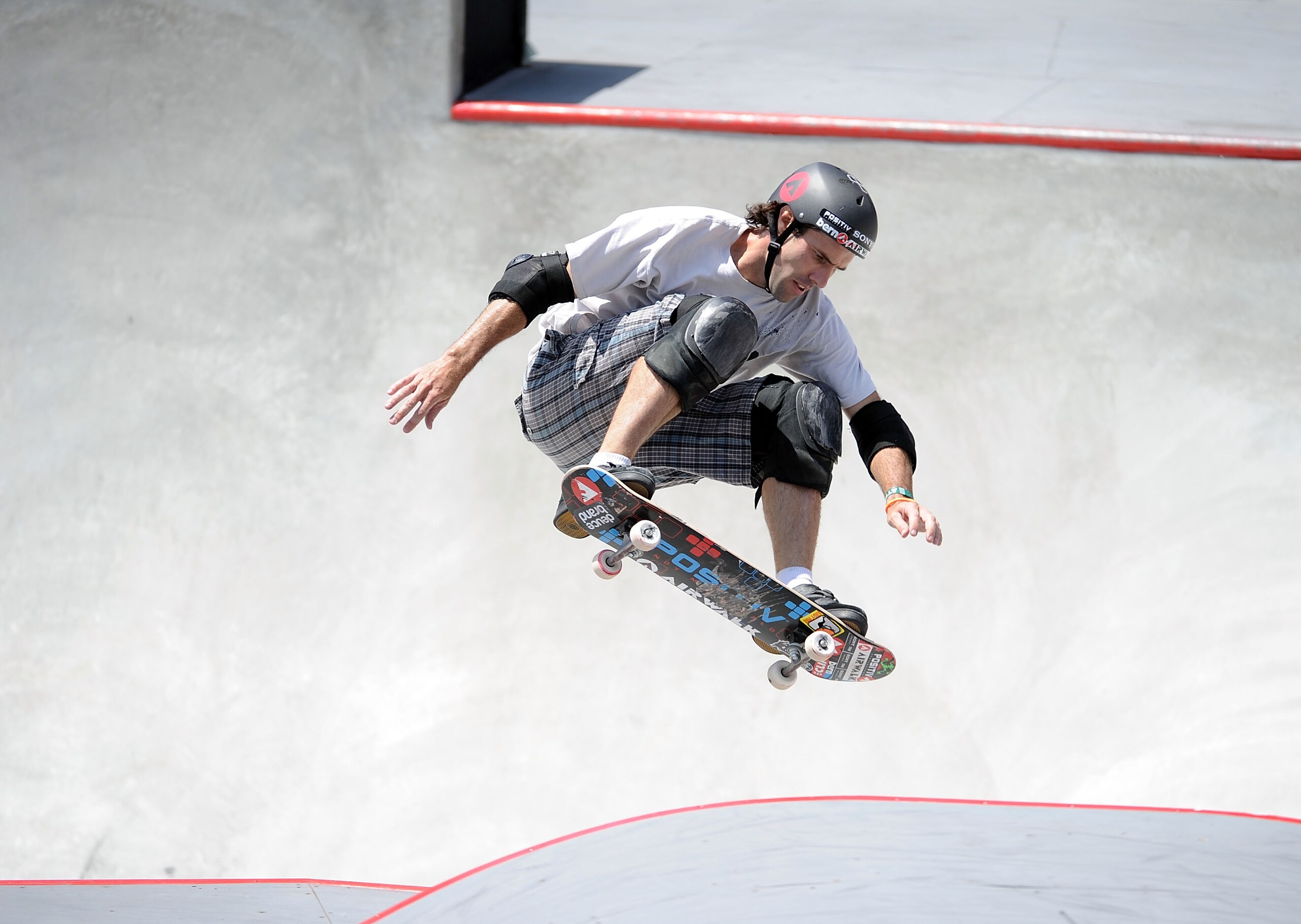 LOS ANGELES, CA - JULY 30: Andy Macdonald competes in the Skateboard Park Elimination during X Games 16 at the Event Deck LA Live on July 30, 2010 in Los Angeles, California. (Photo by Harry How/Getty Images) LOS ANGELES, CA - JULY 30: Andy Macdonald competes in the Skateboard Park Elimination during X Games 16 at the Event Deck LA Live on July 30, 2010 in Los Angeles, California. (Photo by Harry How/Getty Images)