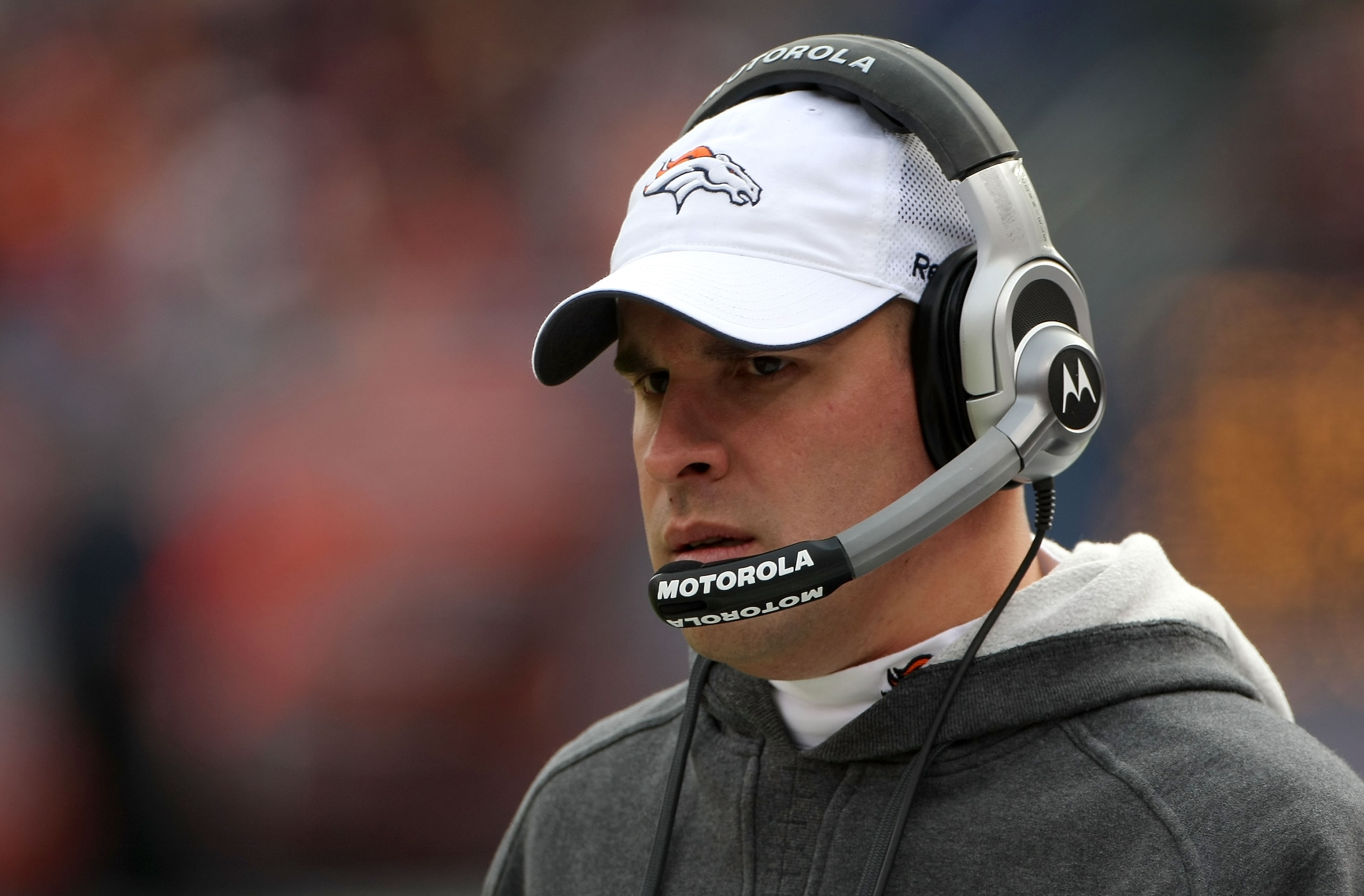 DENVER - JANUARY 03: Head coach Josh McDaniels of the Denver Broncos leads his team against the Kansas City Chiefs during NFL action at Invesco Field at Mile High on January 3, 2010 in Denver, Colorado. (Photo by Doug Pensinger/Getty Images)