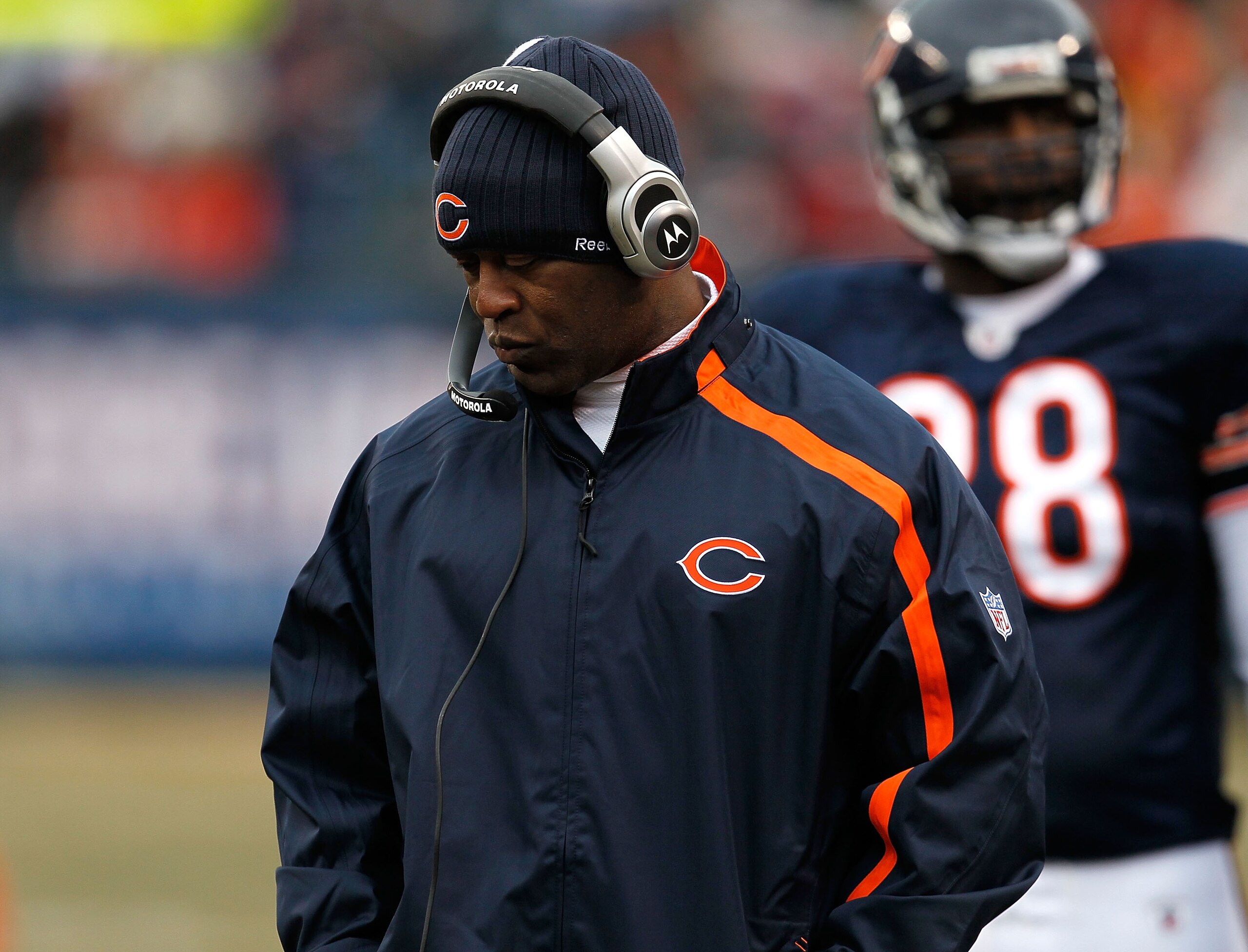CHICAGO - DECEMBER 13: Head coach Lovie Smith of the Chicago Bears waits for a challenge call during a game against the Green Bay Packers at Soldier Field on December 13, 2009 in Chicago, Illinois. The Packers defeated the Bears 21-14. (Photo by Jonathan CHICAGO - DECEMBER 13: Head coach Lovie Smith of the Chicago Bears waits for a challenge call during a game against the Green Bay Packers at Soldier Field on December 13, 2009 in Chicago, Illinois. The Packers defeated the Bears 21-14. (Photo by Jonathan