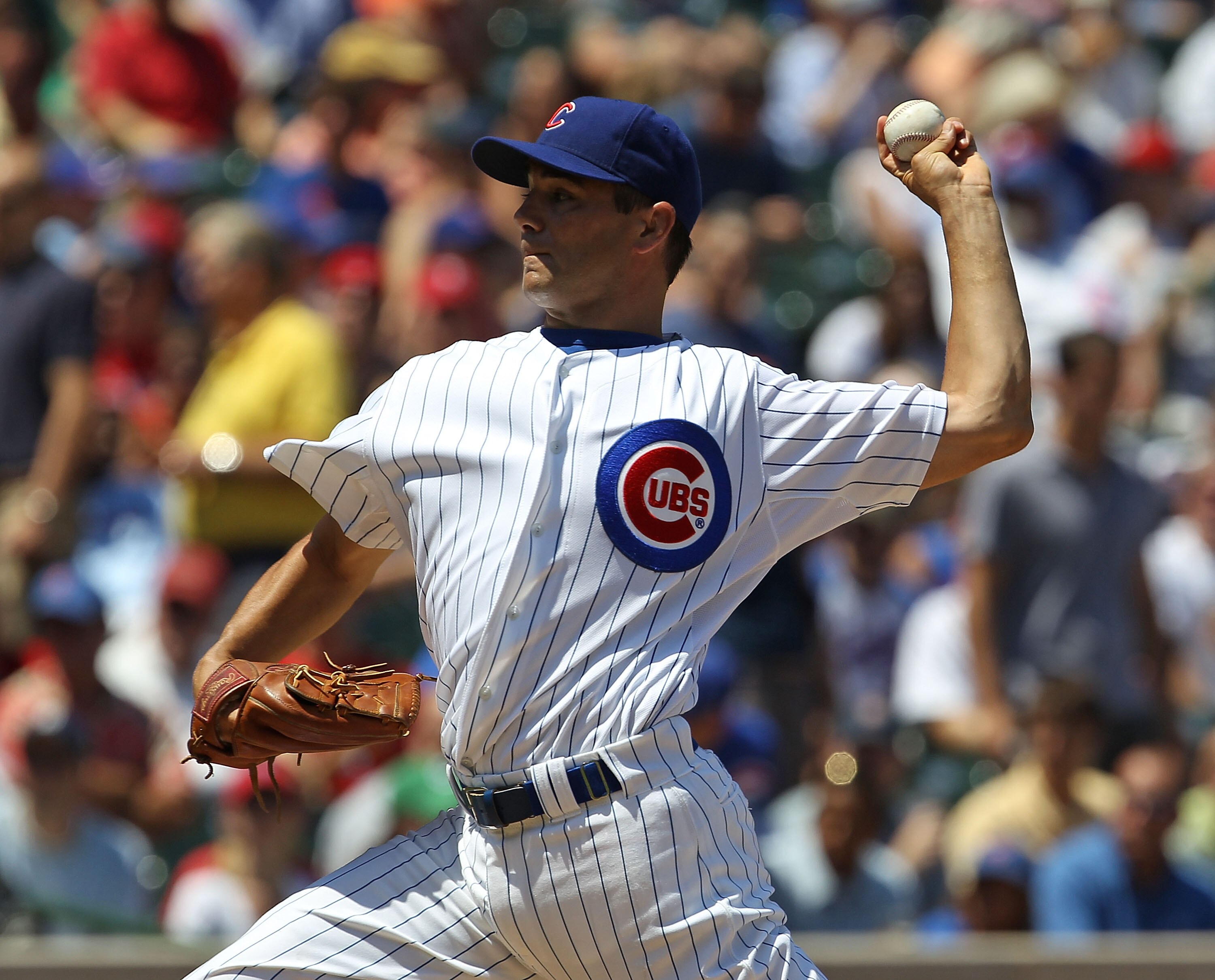 CHICAGO - JULY 16: Starting pitcher Ted Lilly #30 of the Chicago Cubs delivers the ball against the Philadelphia Phillies at Wrigley Field on July 16, 2010 in Chicago, Illinois. The Cubs defeated the Phillies 4-3. (Photo by Jonathan Daniel/Getty Images)