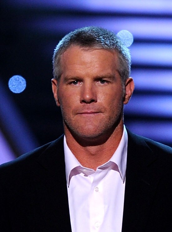 LOS ANGELES, CA - JULY 14:  Minnesota Vikings quarterback Brett Favre speaks onstage during the 2010 ESPY Awards at Nokia Theatre L.A. Live on July 14, 2010 in Los Angeles, California.  (Photo by Kevin Winter/Getty Images)