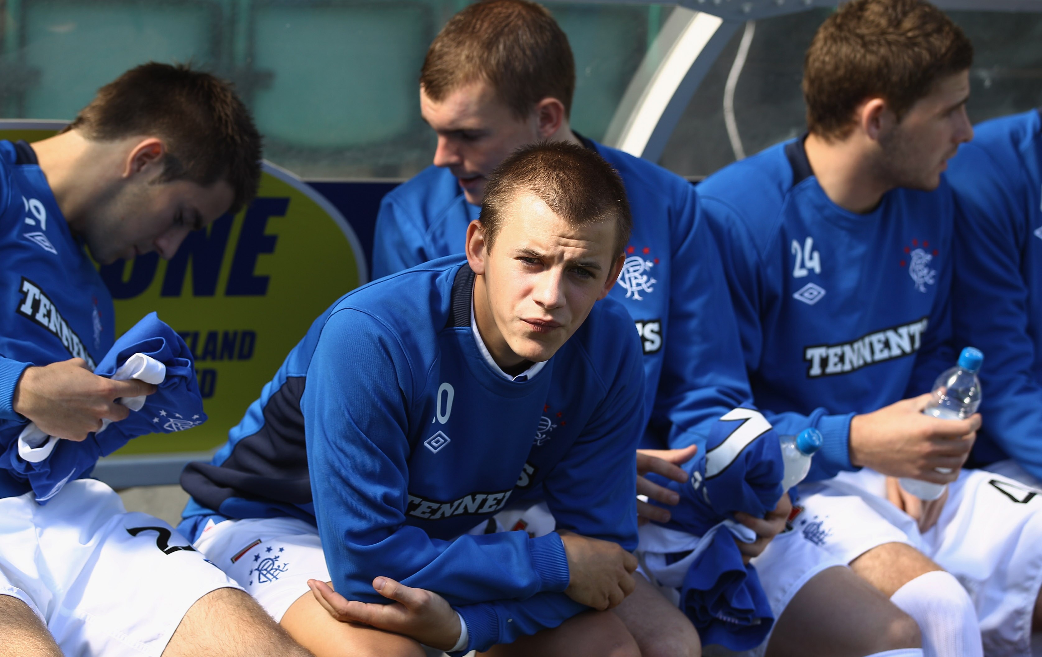 EDINBURGH, SCOTLAND - AUGUST 22:  Vladimir Weiss of Rangers sits on the bench before the Clydesdale Bank Scottish Premier League match between Hibernian and Rangers at Easter Road stadium on August 22, 2010 in Edinburgh, Scotland.  (Photo by Jeff J Mitche