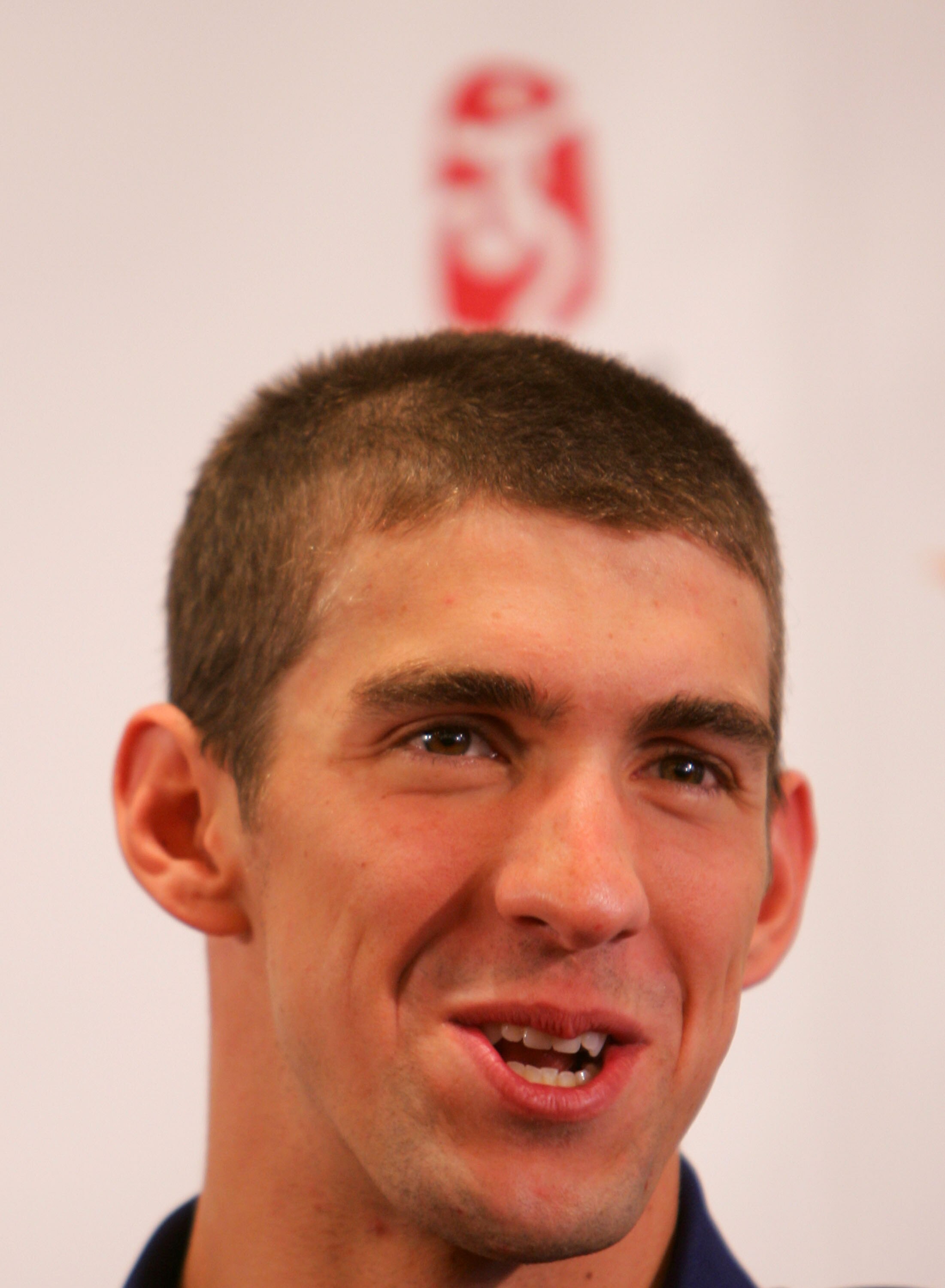 BEIJING, CHINA - AUGUST 18: (CHINA OUT) US swimmer Michael Phelps gives a press conference during a promotional event as part of the 2008 Beijing Olympic Games on August 18, 2008 in Beijing, China. Michael Phelps becomes the first athlete ever in Olympics