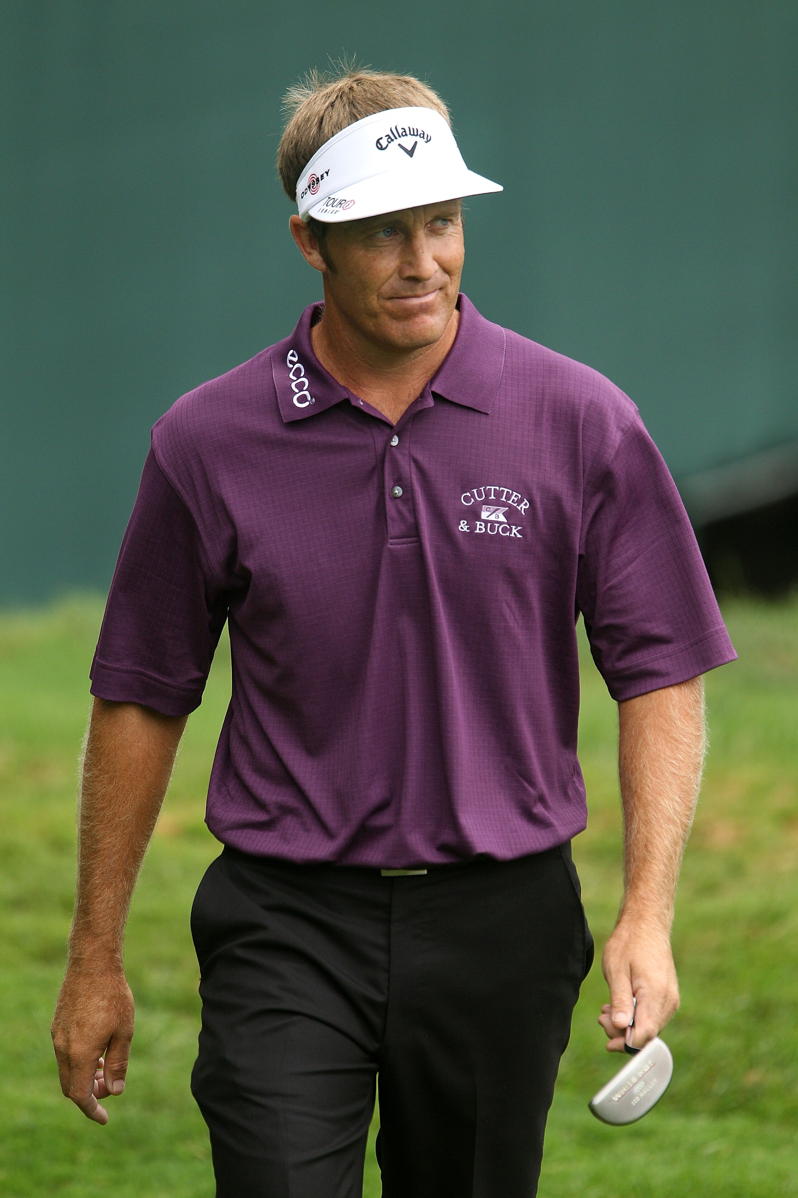 WHITE SULPHUR SPRINGS, WV - AUGUST 01: Stuart Appleby of Australia walks to the 18th green during the final round of the Greenbrier Classic on The Old White Course at the Greenbrier Resort on August 1, 2010 in White Sulphur Springs, West Virginia. (Pho WHITE SULPHUR SPRINGS, WV - AUGUST 01: Stuart Appleby of Australia walks to the 18th green during the final round of the Greenbrier Classic on The Old White Course at the Greenbrier Resort on August 1, 2010 in White Sulphur Springs, West Virginia. (Pho