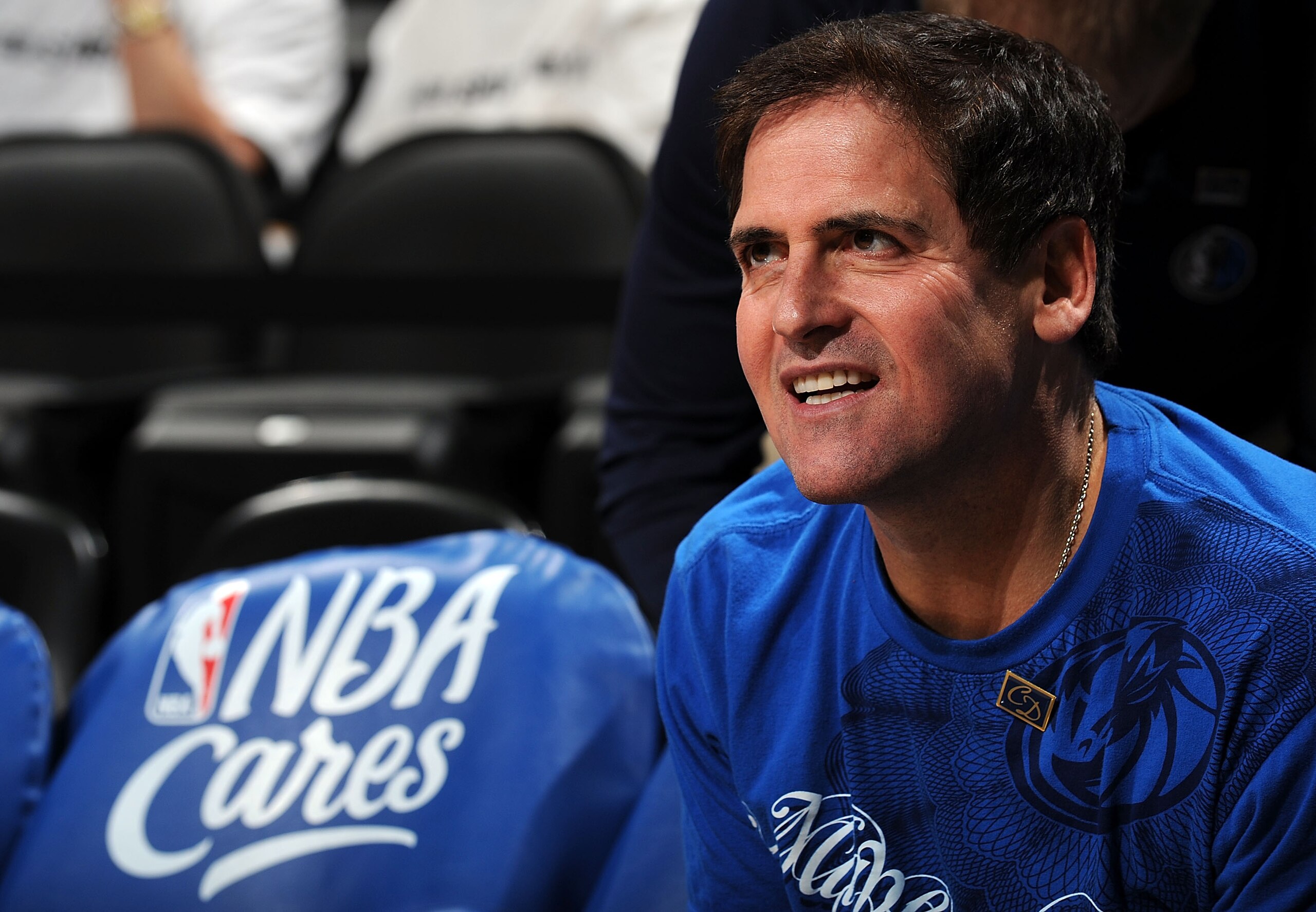 SAN ANTONIO - APRIL 18: Owner Mark Cuban of the Dallas Mavericks before a game with the San Antonio Spurs in Game One of the Western Conference Quarterfinals during the 2009 NBA Playoffs at AT&T Center on April 18, 2009 in San Antonio, Texas. NOTE TO USE SAN ANTONIO - APRIL 18: Owner Mark Cuban of the Dallas Mavericks before a game with the San Antonio Spurs in Game One of the Western Conference Quarterfinals during the 2009 NBA Playoffs at AT&T Center on April 18, 2009 in San Antonio, Texas. NOTE TO USE