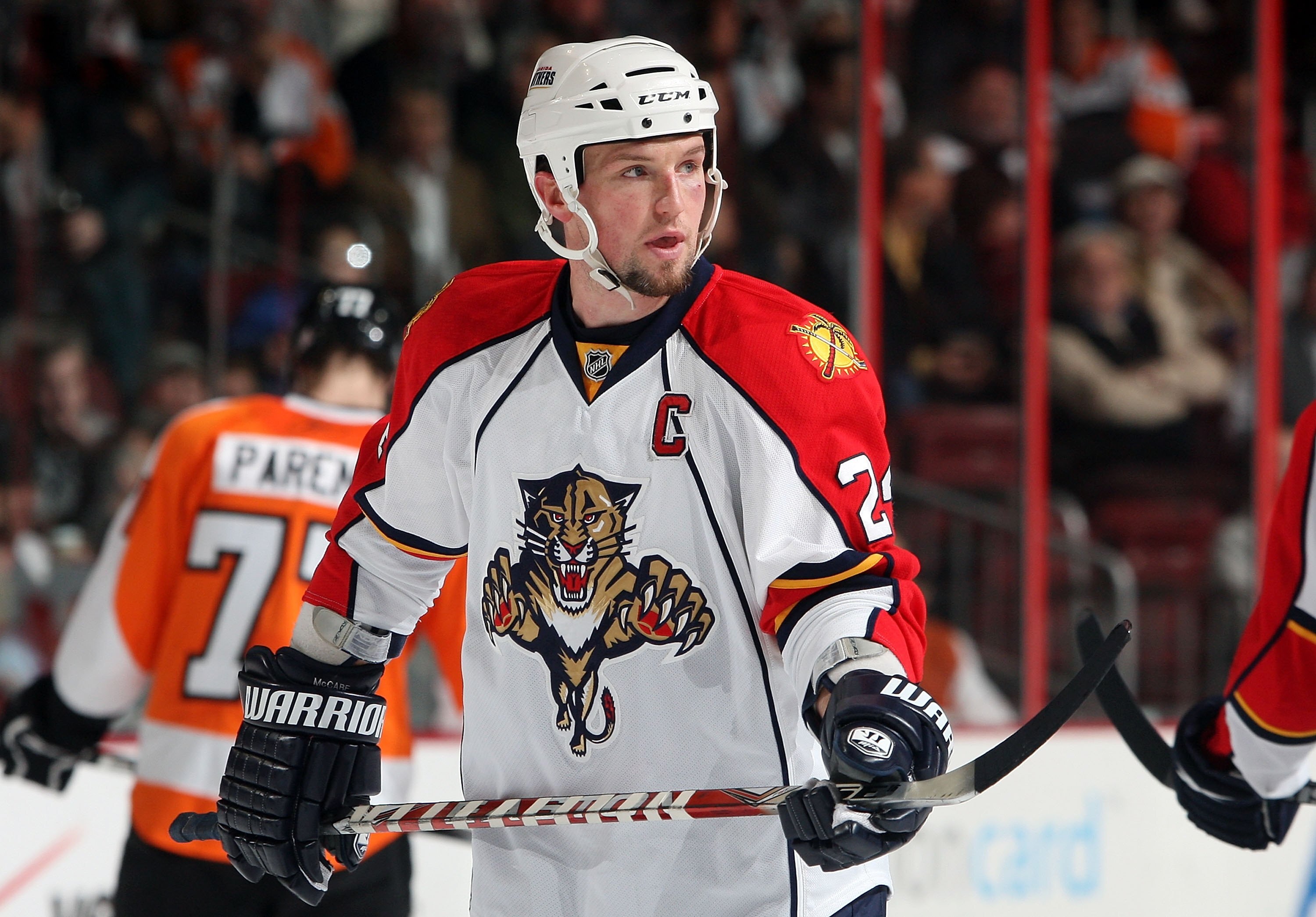 PHILADELPHIA - DECEMBER 21:  Bryan McCabe #24 of the Florida Panthers skates against the Philadelphia Flyers on December 21, 2009 at Wachovia Center in Philadelphia, Pennsylvania.  (Photo by Jim McIsaac/Getty Images)