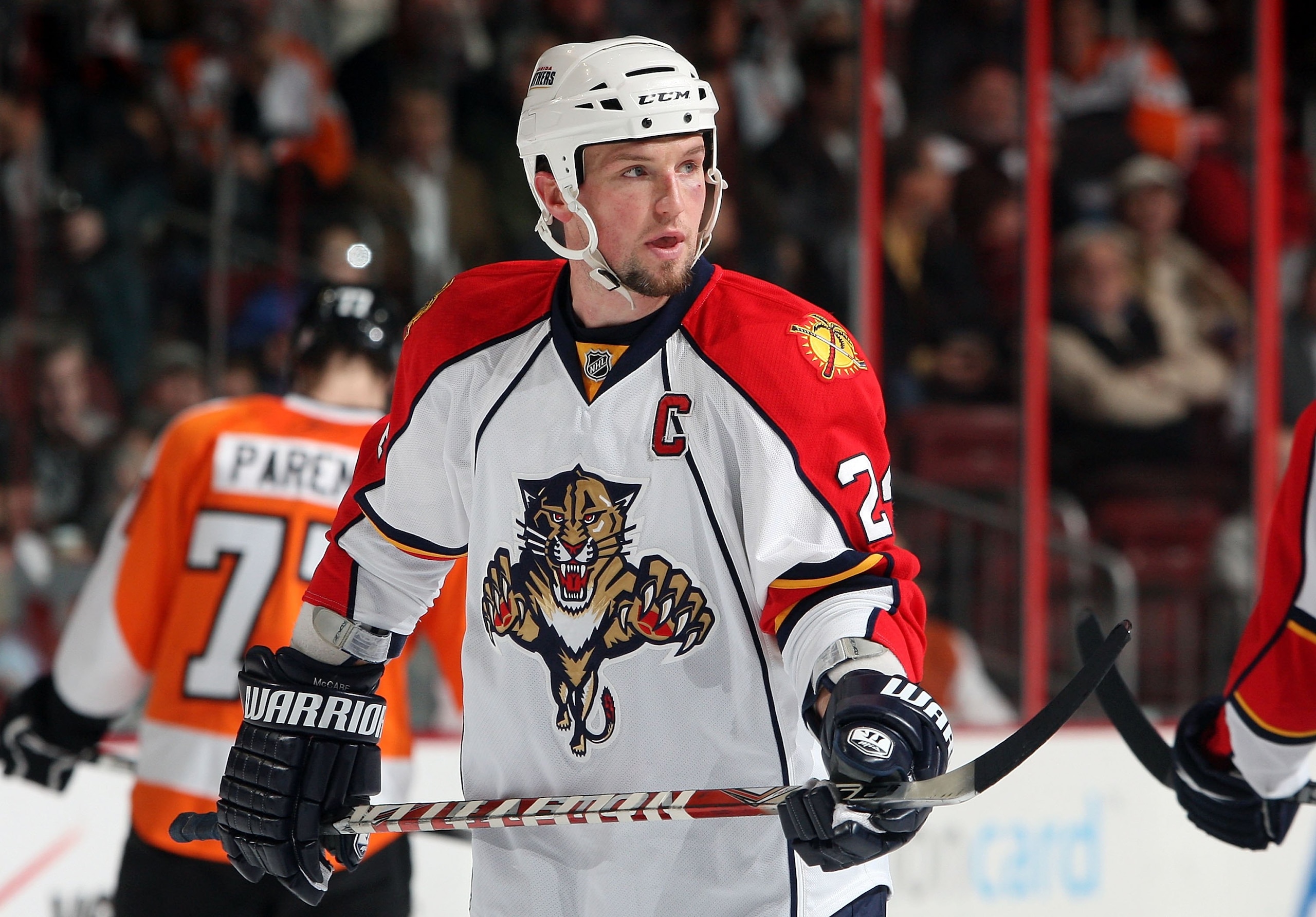 PHILADELPHIA - DECEMBER 21:  Bryan McCabe #24 of the Florida Panthers skates against the Philadelphia Flyers on December 21, 2009 at Wachovia Center in Philadelphia, Pennsylvania.  (Photo by Jim McIsaac/Getty Images)