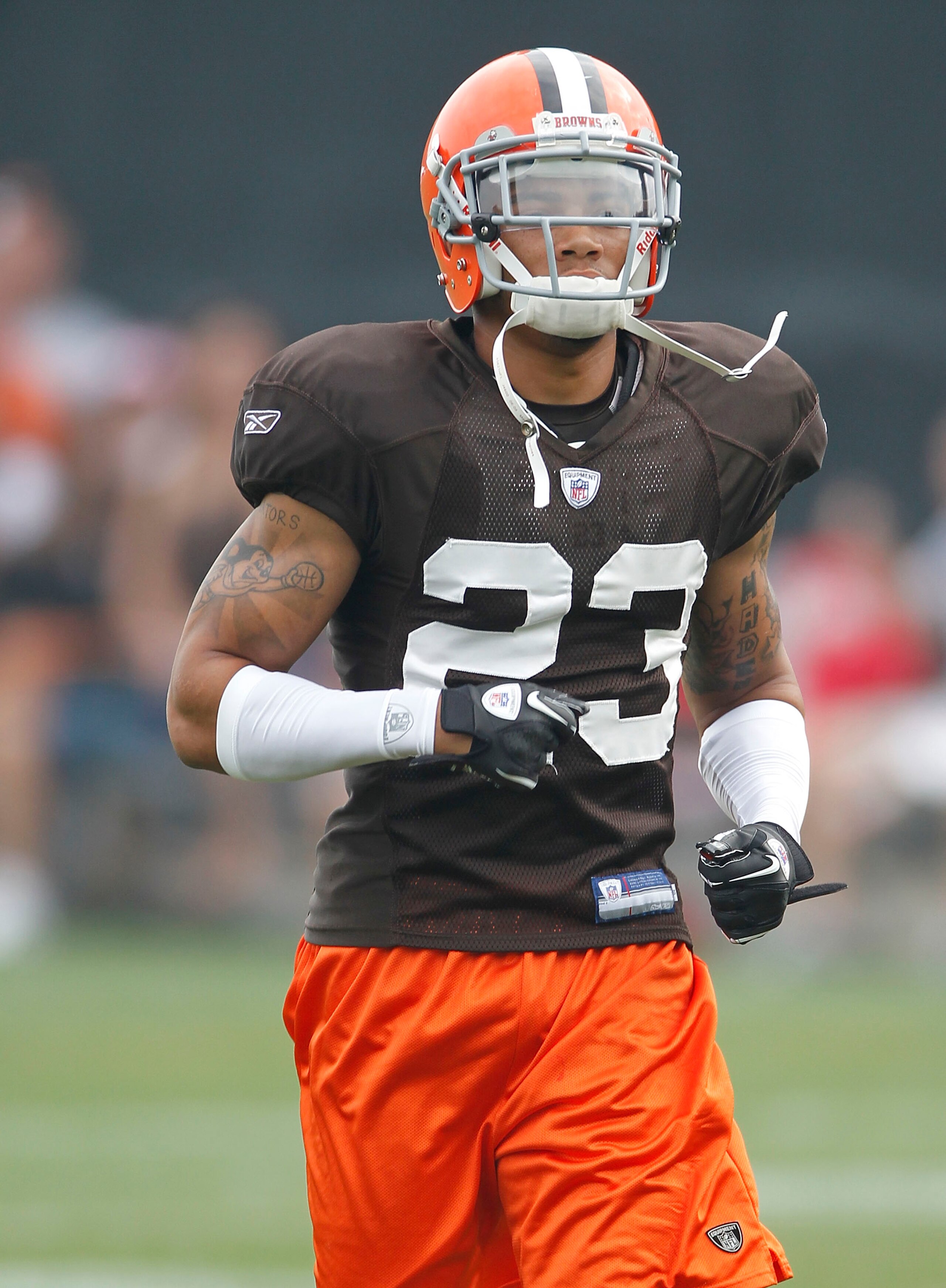 BEREA, OH - AUGUST 04: Joe Haden #23 of the Cleveland Browns runs to a drill during training camp at the Cleveland Browns Training and Administrative Complex on August 4, 2010 in Berea, Ohio. (Photo by Gregory Shamus/Getty Images) BEREA, OH - AUGUST 04: Joe Haden #23 of the Cleveland Browns runs to a drill during training camp at the Cleveland Browns Training and Administrative Complex on August 4, 2010 in Berea, Ohio. (Photo by Gregory Shamus/Getty Images)