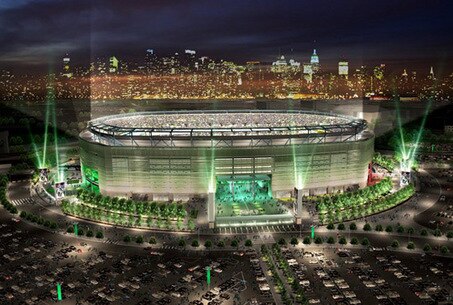 New Meadowlands Stadium as it will appear for New York Jets home games.