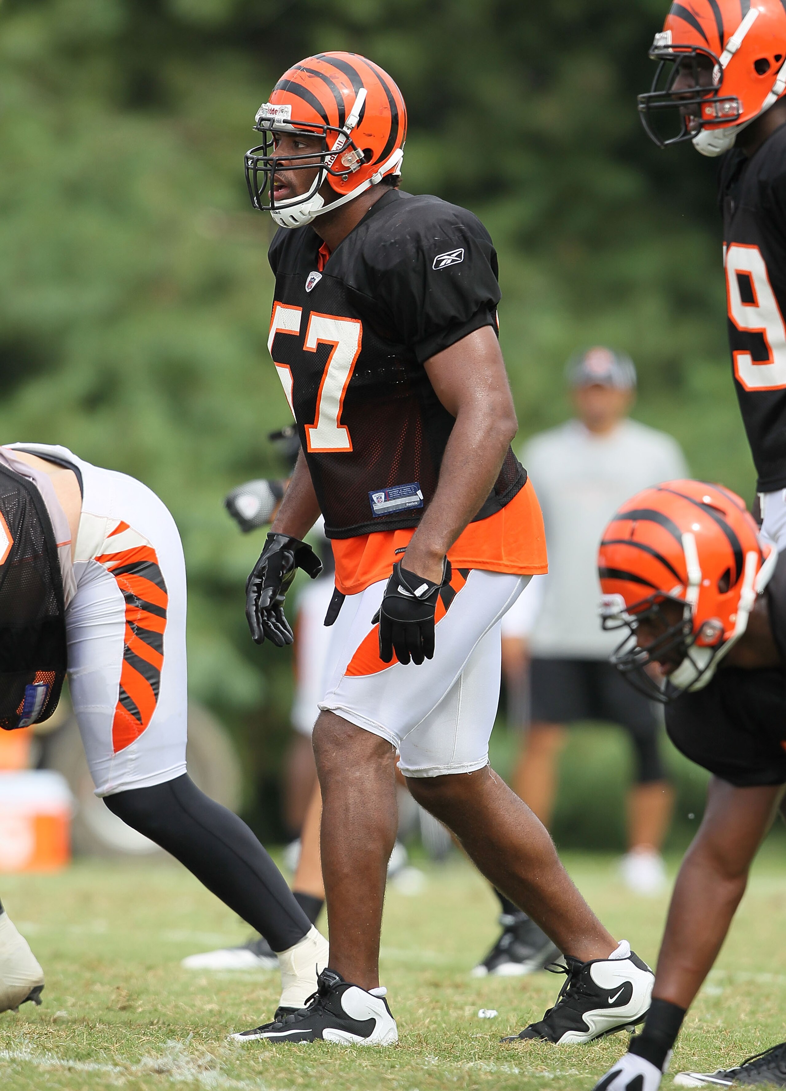 GEORGETOWN, KY - JULY 31:  Dhani Jones #57 of the Cincinnati Bengals is pictured during the Bengals training camp at Georgetown College on July 31, 2010 in Georgetown, Kentucky.  (Photo by Andy Lyons/Getty Images)