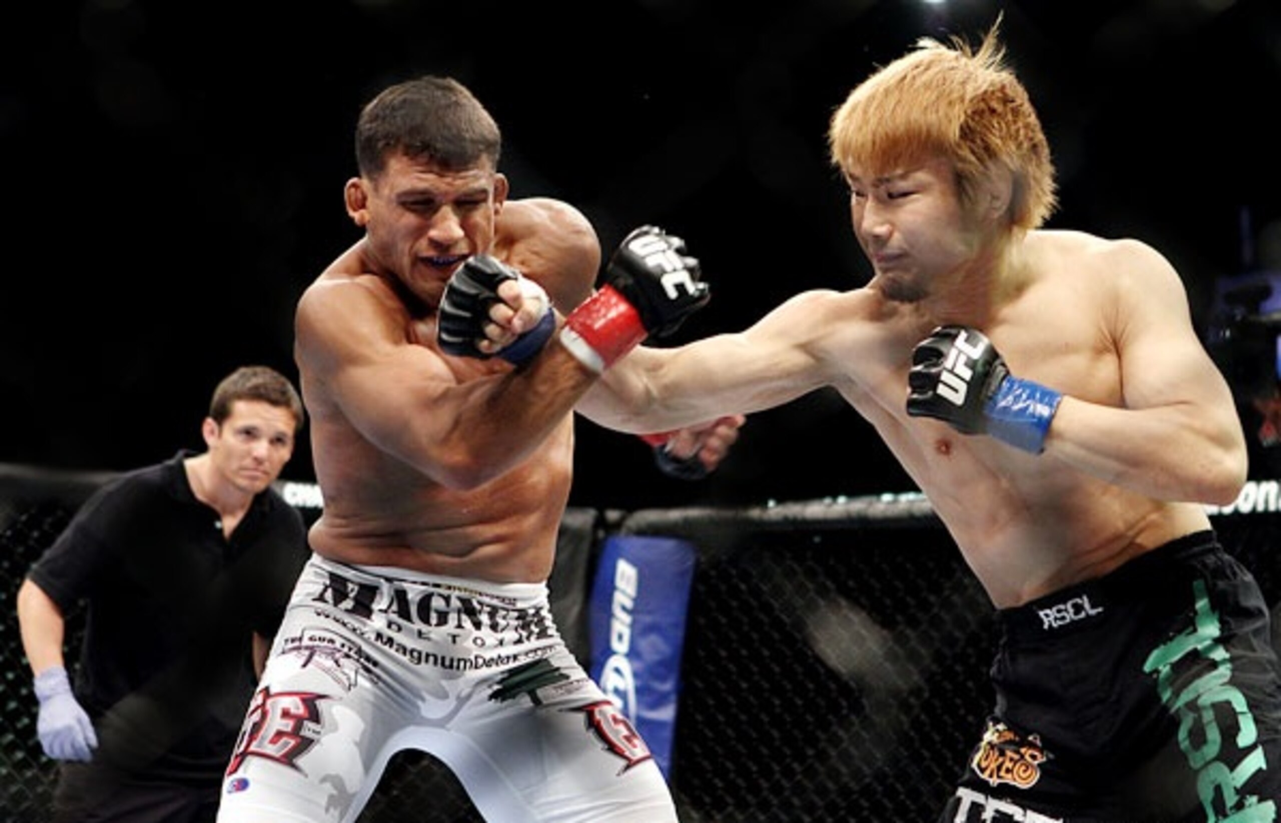 Gomi showing his trademark power to earn his first UFC win over Tyson Griffin.
