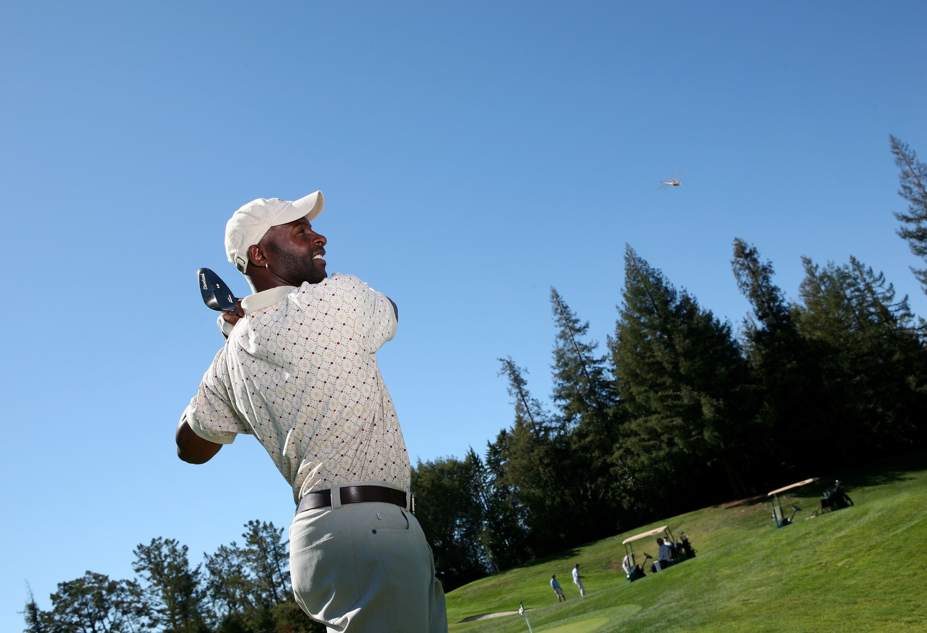 MENLO PARK, CA - OCTOBER 08:  Former NFL player Jerry Rice poses for a portrait at Sharon Heights Golf Club on September 8, 2007 in Menlo Park, California.  (Photo by Jed Jacobsohn/Getty Images)