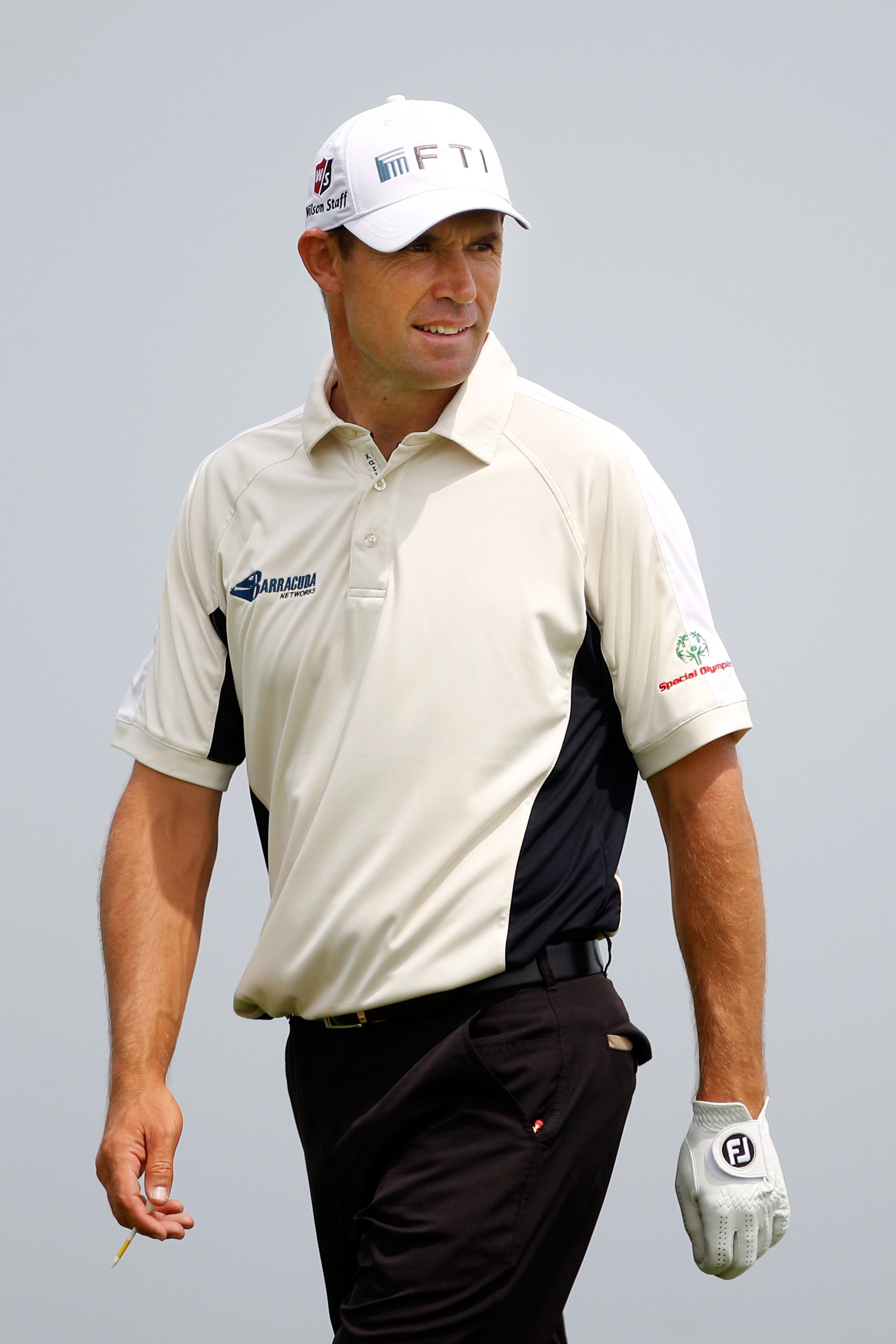 KOHLER, WI - AUGUST 10:  Padraig Harrington of Ireland waits to play a shot during a practice round prior to the start of the 92nd PGA Championship on the Straits Course at Whistling Straits on August 10, 2010 in Kohler, Wisconsin.  (Photo by Chris Grayth