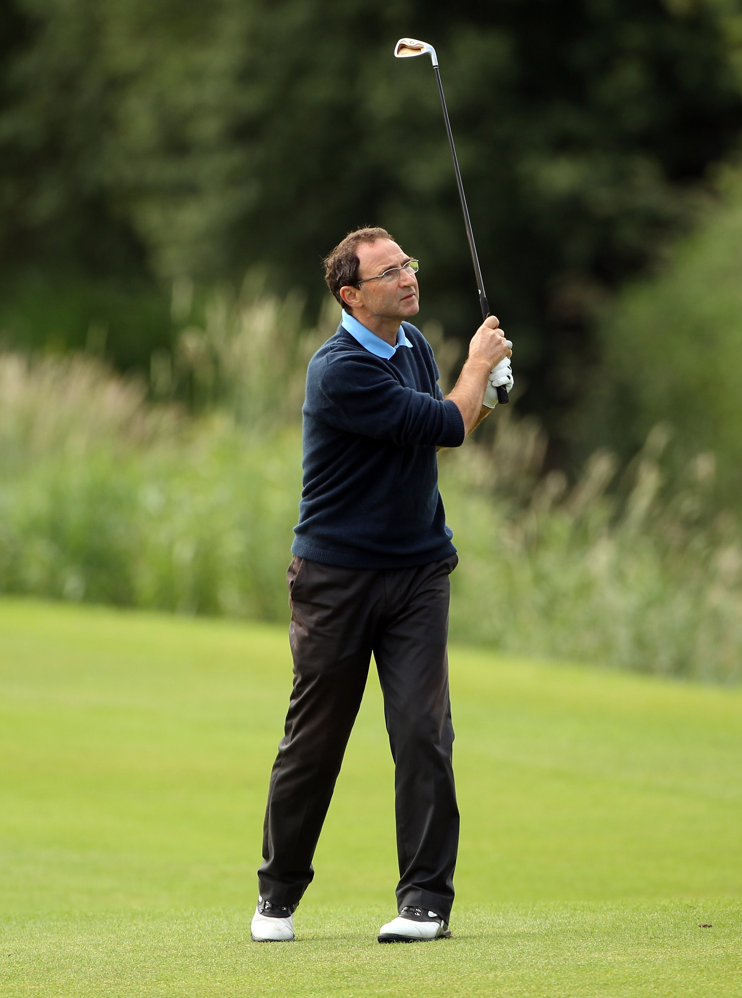 LIMERICK, IRELAND - JULY 05:  Martin O'Neill, Aston Villa manager, in action during the first round of The JP McManus Invitational Pro-Am event at the Adare Manor Hotel and Golf Resort on July 5, 2010 in Limerick, Ireland.  (Photo by Andrew Redington/Gett