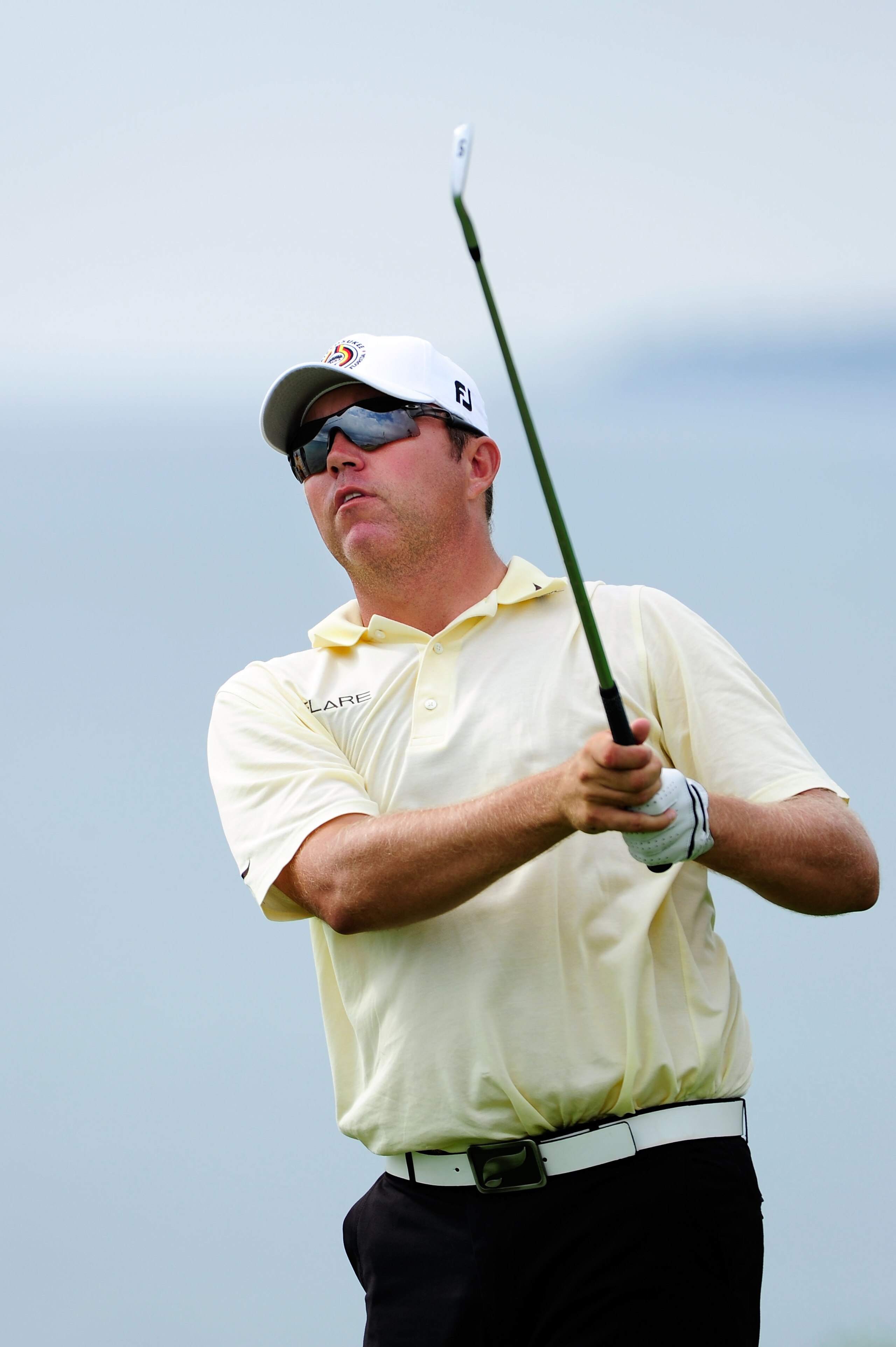 KOHLER, WI - AUGUST 11:  Bo Van Pelt watches a shot during a practice round prior to the start of the 92nd PGA Championship on the Straits Course at Whistling Straits on August 11, 2010 in Kohler, Wisconsin.  (Photo by Stuart Franklin/Getty Images)