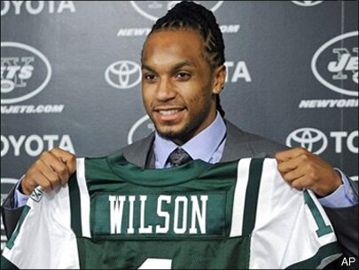 Wilson was selected in the first round by the blitz-happy Jets.