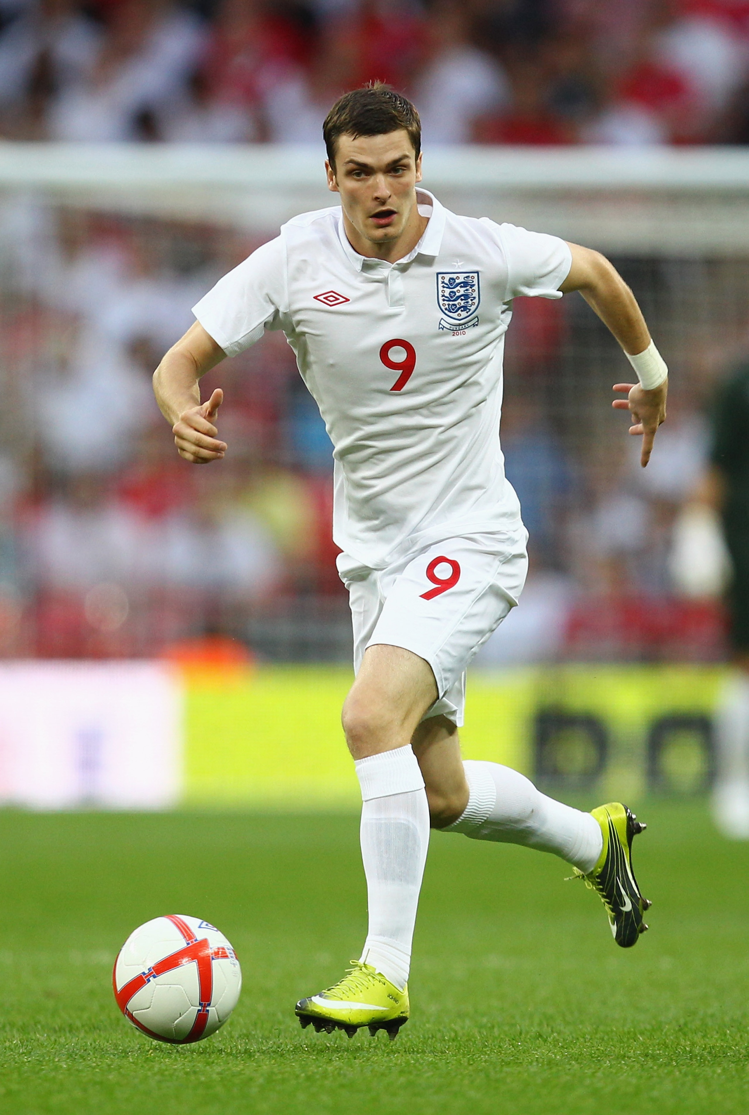 LONDON, ENGLAND - AUGUST 11:  Adam Johnson of England in action during the International Friendly match between England and Hungary at Wembley Stadium on August 11, 2010 in London, England.  (Photo by Richard Heathcote/Getty Images)