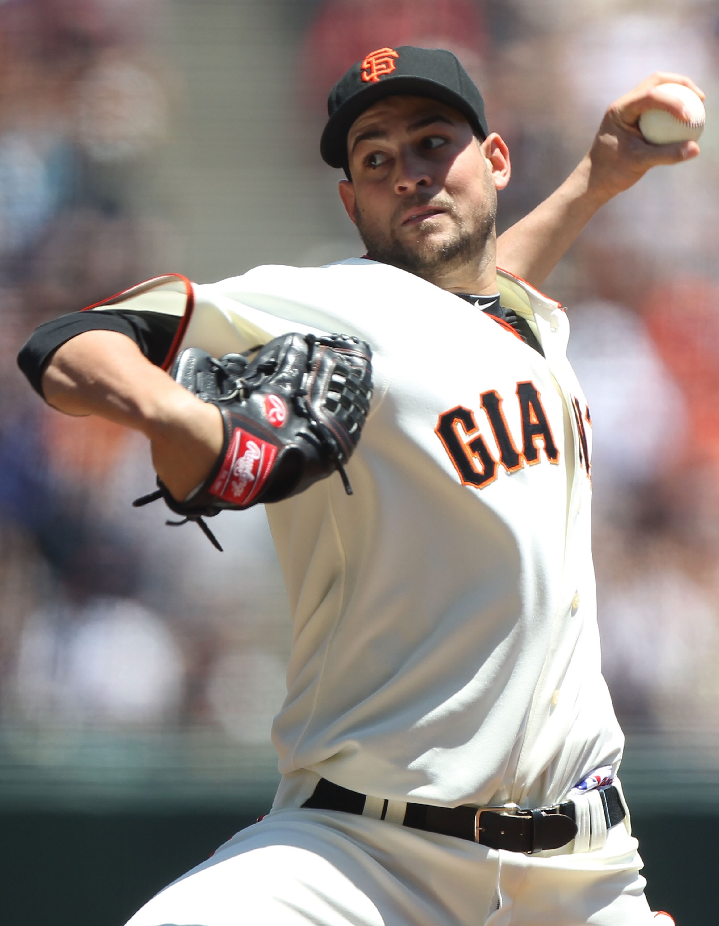 SAN FRANCISCO - JUNE 30:  Jonathan Sanchez #57 of the San Francisco Giants pitches against the Los Angeles Dodgers during an MLB game at AT&T Park on June 30, 2010 in San Francisco, California. (Photo by Jed Jacobsohn/Getty Images)