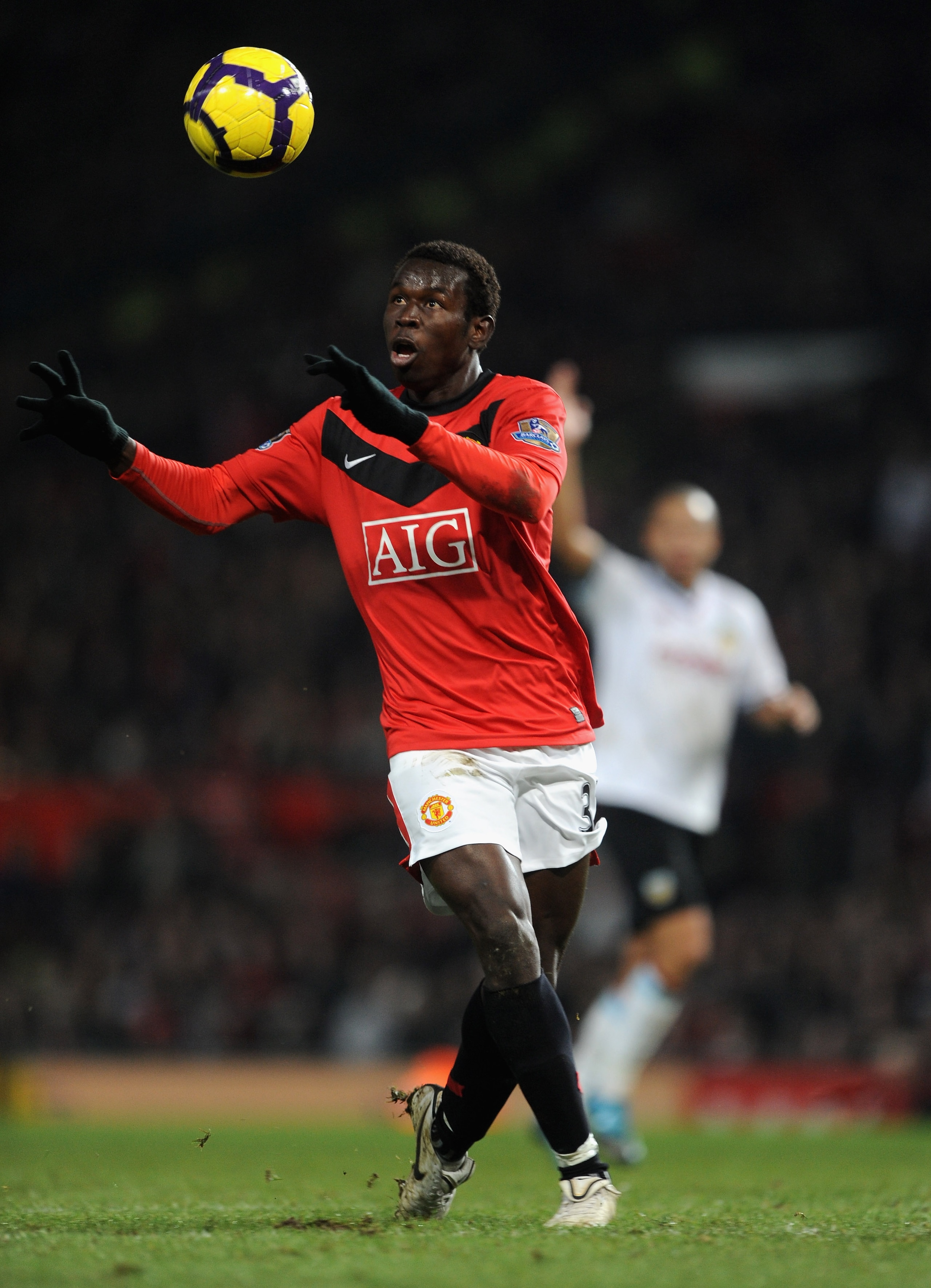MANCHESTER, ENGLAND - JANUARY 16: Mame Biram Diouf of Manchester United scores the third during the Barclays Premier League Match between Manchester United and Burnley at Old Trafford on January 16, 2010 in Manchester, England. (Photo by Laurence Griffi MANCHESTER, ENGLAND - JANUARY 16: Mame Biram Diouf of Manchester United scores the third during the Barclays Premier League Match between Manchester United and Burnley at Old Trafford on January 16, 2010 in Manchester, England. (Photo by Laurence Griffi