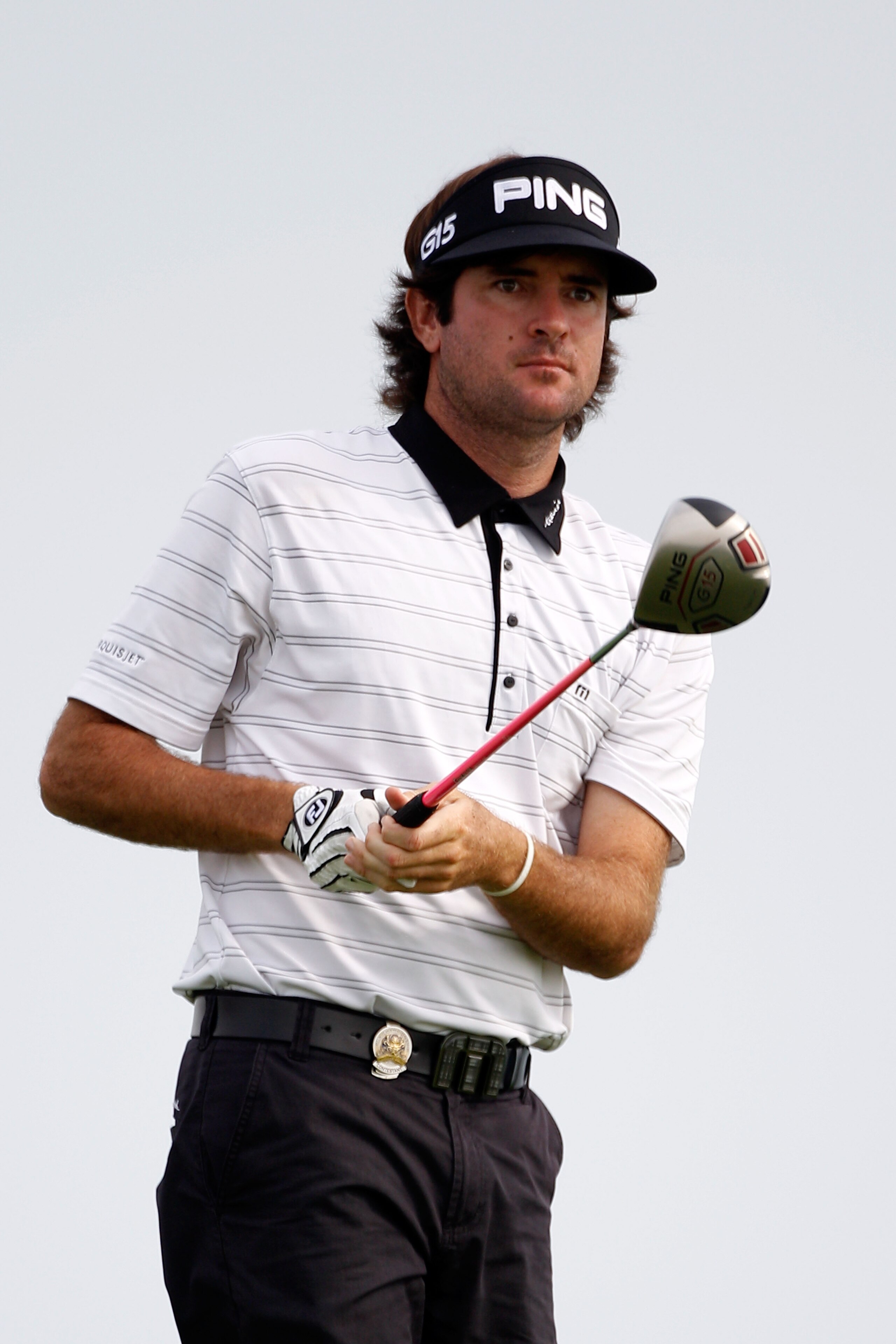 KOHLER, WI - AUGUST 10:  Bubba Watson hits a shot during a practice round prior to the start of the 92nd PGA Championship on the Straits Course at Whistling Straits on August 10, 2010 in Kohler, Wisconsin.  (Photo by Chris Graythen/Getty Images)