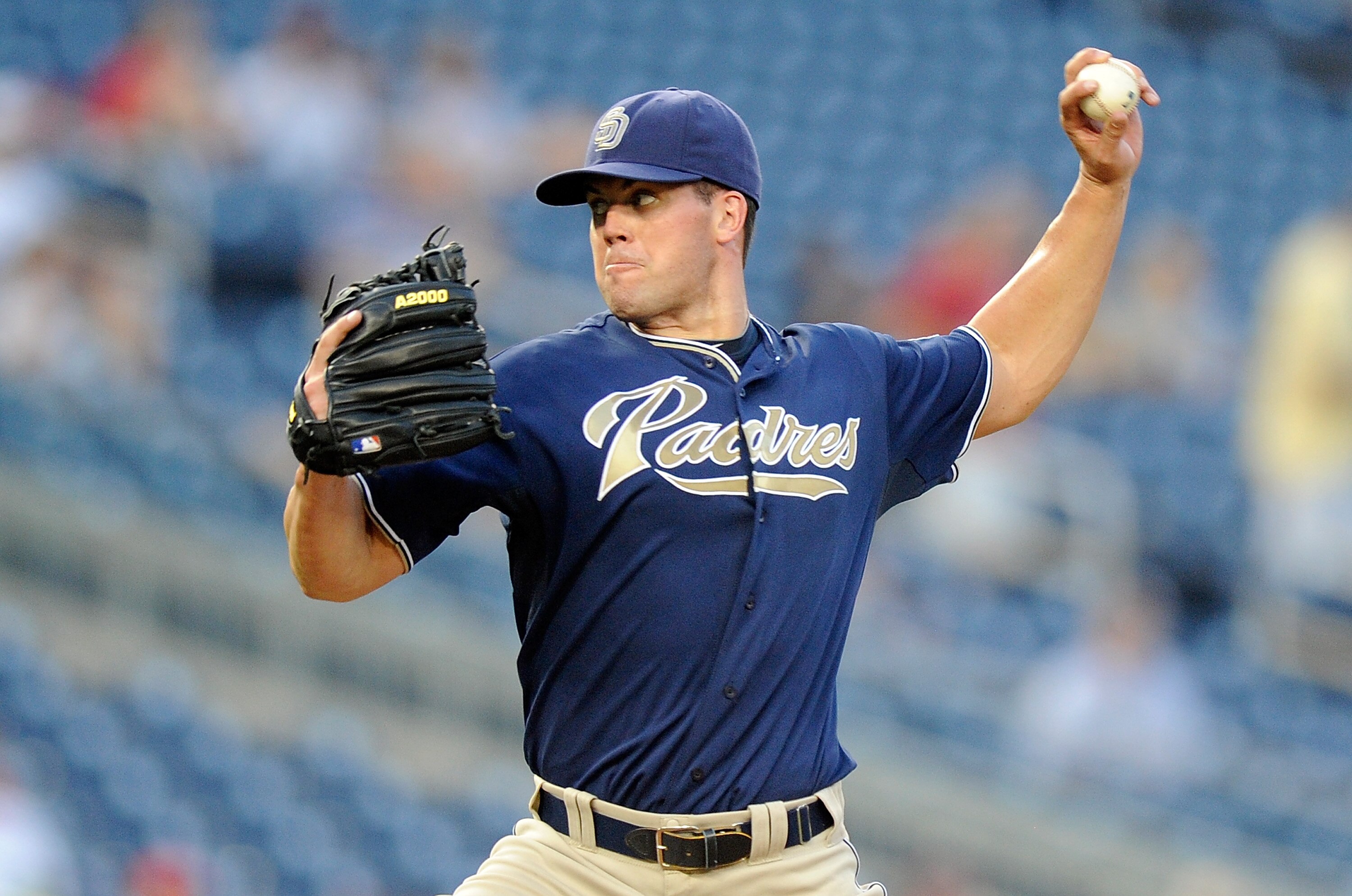 WASHINGTON - JULY 06:  Clayton Richard #33 of the San Diego Padres pitches against the Washington Nationals at Nationals Park on July 6, 2010 in Washington, DC.  (Photo by Greg Fiume/Getty Images)