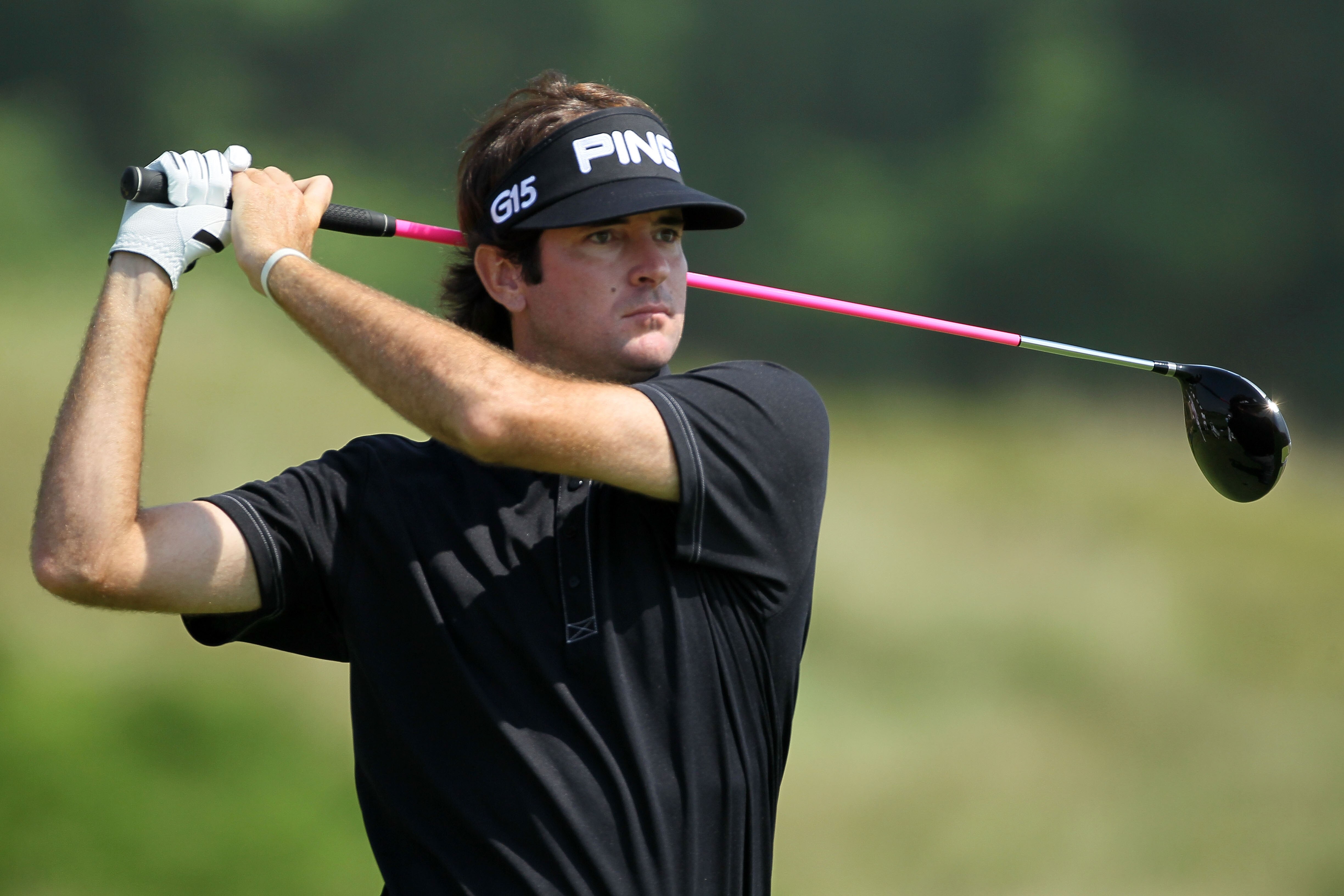 KOHLER, WI - AUGUST 12:  Bubba Watson hits his tee shot on the second hole during the first round of the 92nd PGA Championship on the Straits Course at Whistling Straits on August 12, 2010 in Kohler, Wisconsin.  (Photo by Andy Lyons/Getty Images)