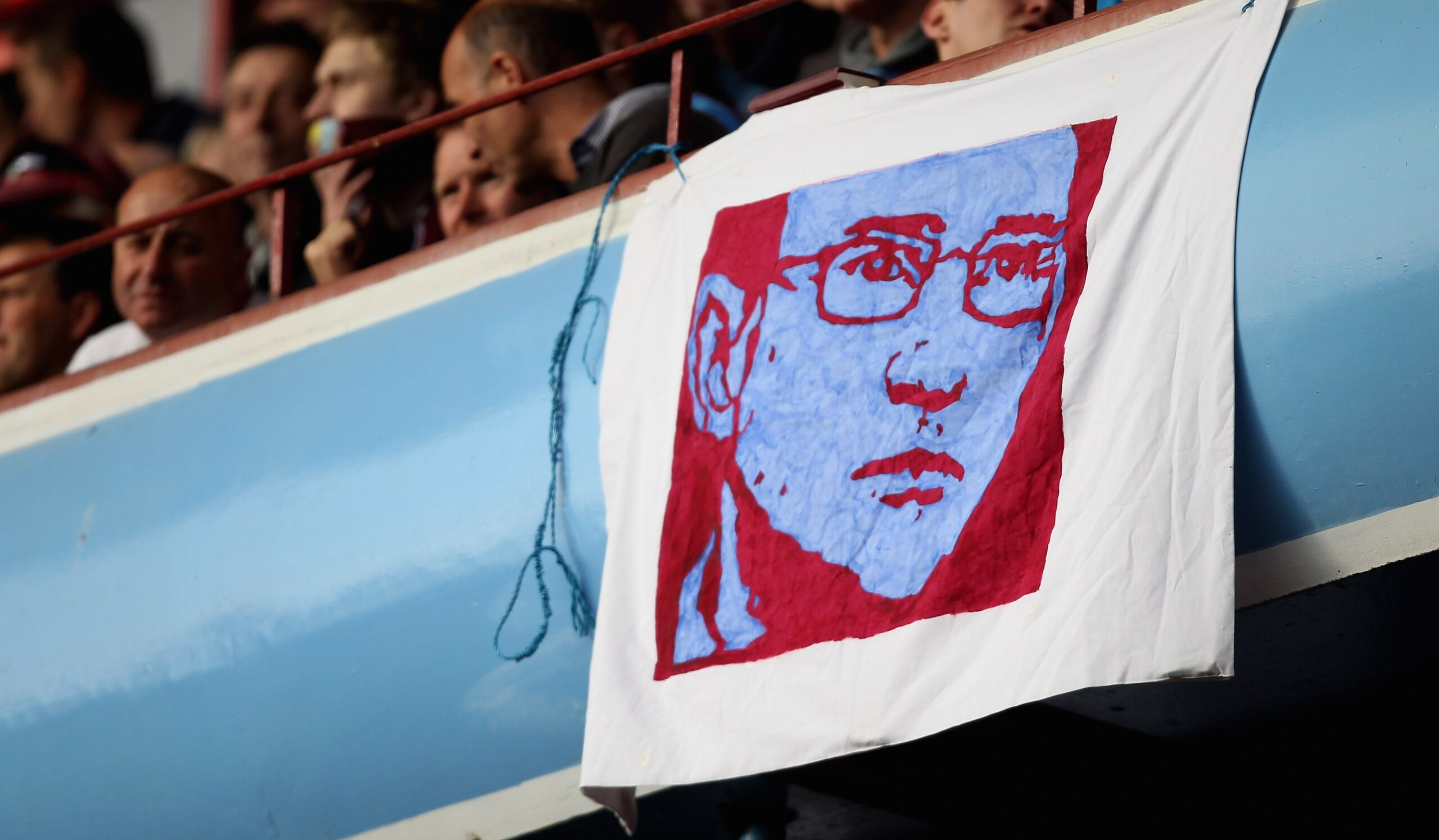 BIRMINGHAM, ENGLAND - MAY 09:  Fans display an image of Aston Villa manager Martin O'Neill during the Barclays Premier League match between Aston Villa and Blackburn Rovers at Villa Park on May 9, 2010 in Birmingham, England.  (Photo by Warren Little/Gett