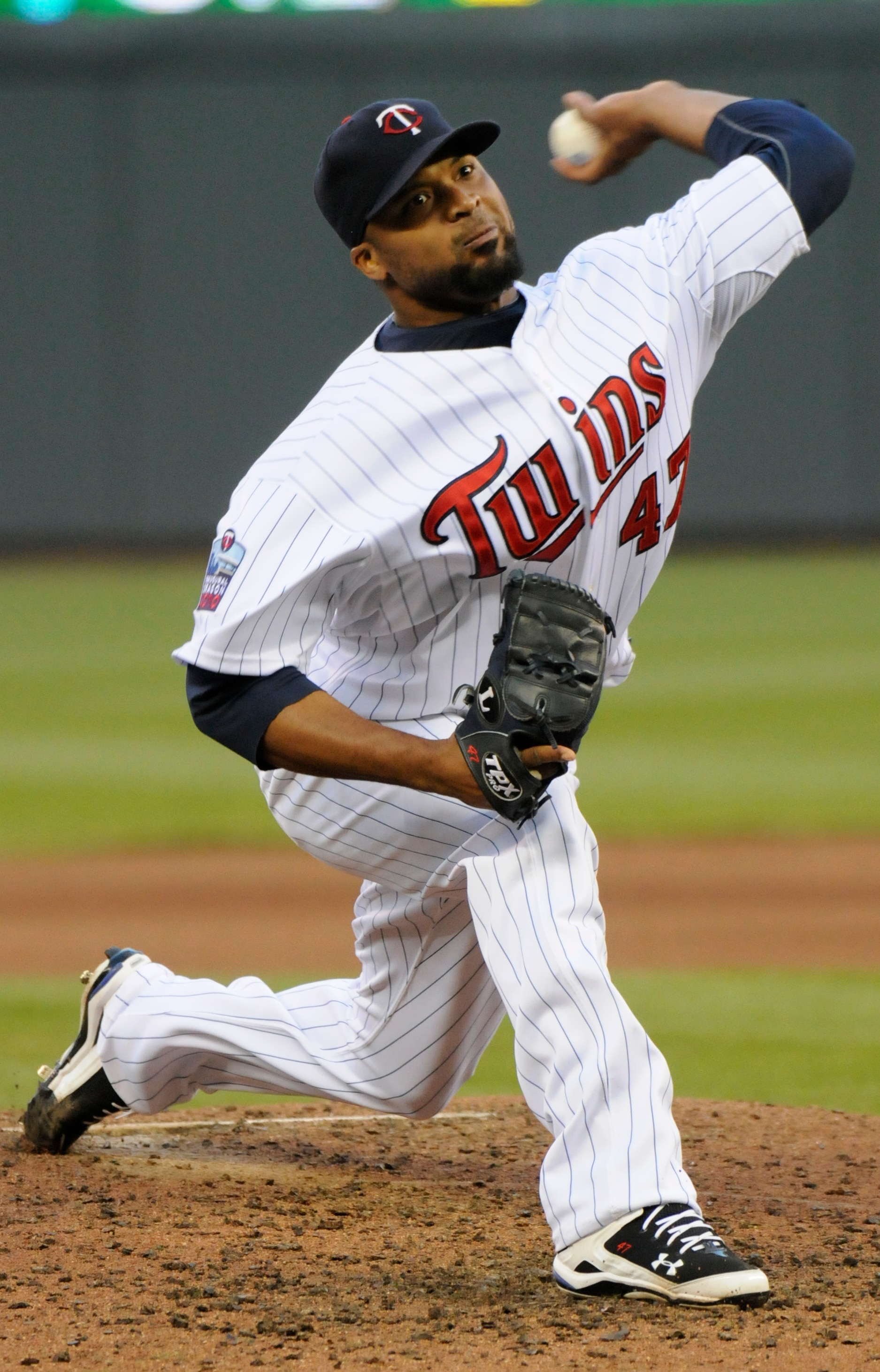 MINNEAPOLIS, MN - JUNE 28: Francisco Liriano #47 of the Minnesota Twins pitches in the fourth inning against the Detroit Tigers during their game on June 28, 2010 at Target Field in Minneapolis, Minnesota. Tigers defeated the Twins 7-5. (Photo by Hannah F
