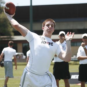 True freshman Jake Heaps has battled junior Riley Nelson to a tie for the starting QB spot.
