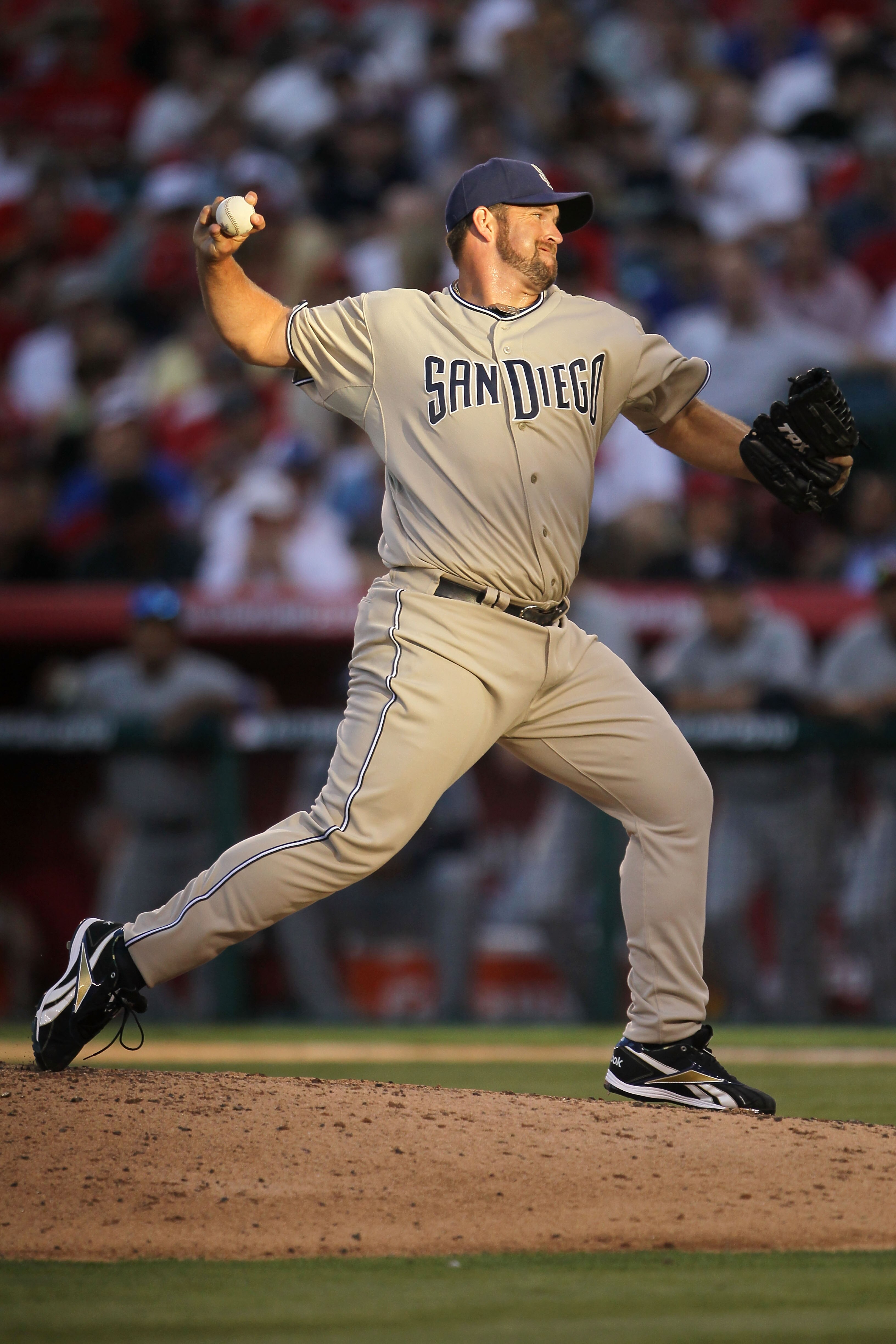 ANAHEIM, CA - JULY 13:  National League All-Star Heath Bell #21 of the San Deigo Padres throws a pitch during the 81st MLB All-Star Game at Angel Stadium of Anaheim on July 13, 2010 in Anaheim, California.  (Photo by Jeff Gross/Getty Images)