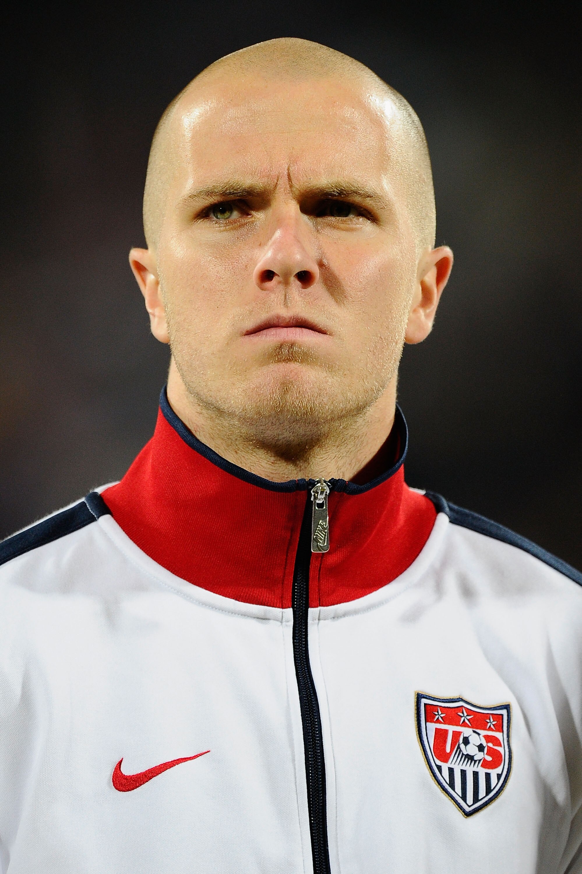 RUSTENBURG, SOUTH AFRICA - JUNE 26:  Michael Bradley of the United States ahead of the 2010 FIFA World Cup South Africa Round of Sixteen match between USA and Ghana at Royal Bafokeng Stadium on June 26, 2010 in Rustenburg, South Africa.  (Photo by Kevork 