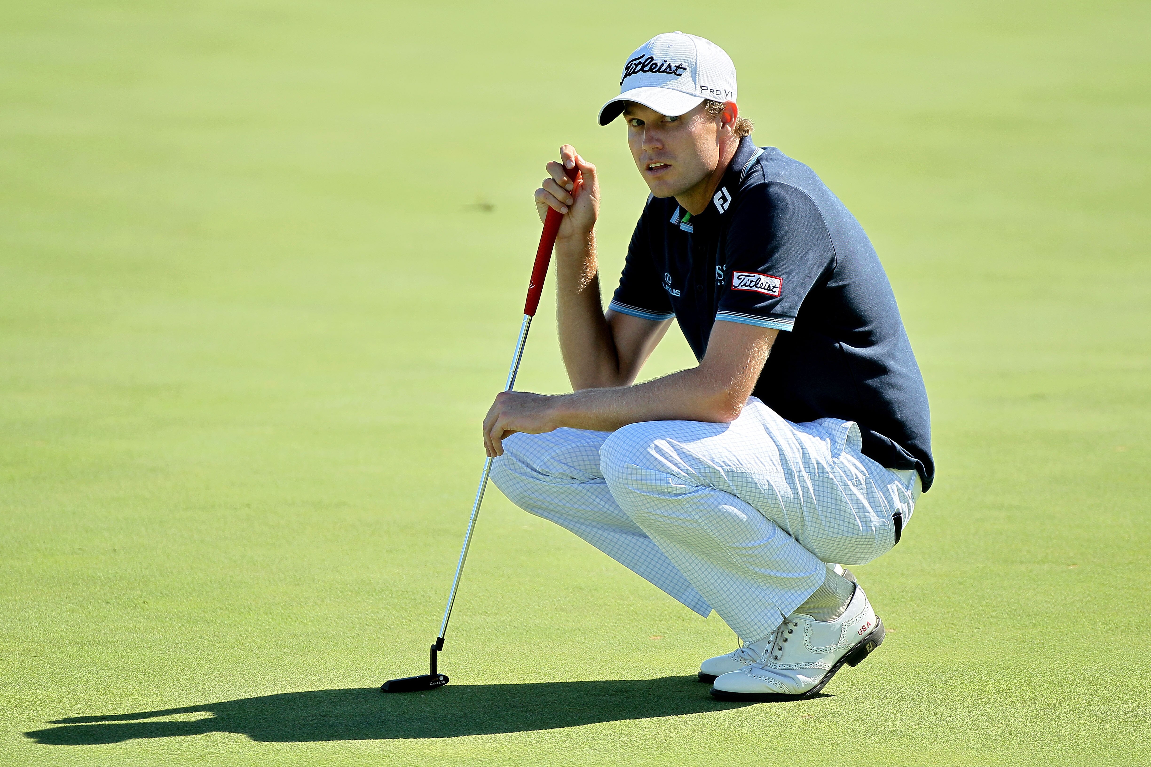 KOHLER, WI - AUGUST 15:  Nick Watney waits on the eighth green during the final round of the 92nd PGA Championship on the Straits Course at Whistling Straits on August 15, 2010 in Kohler, Wisconsin.  (Photo by Andy Lyons/Getty Images)