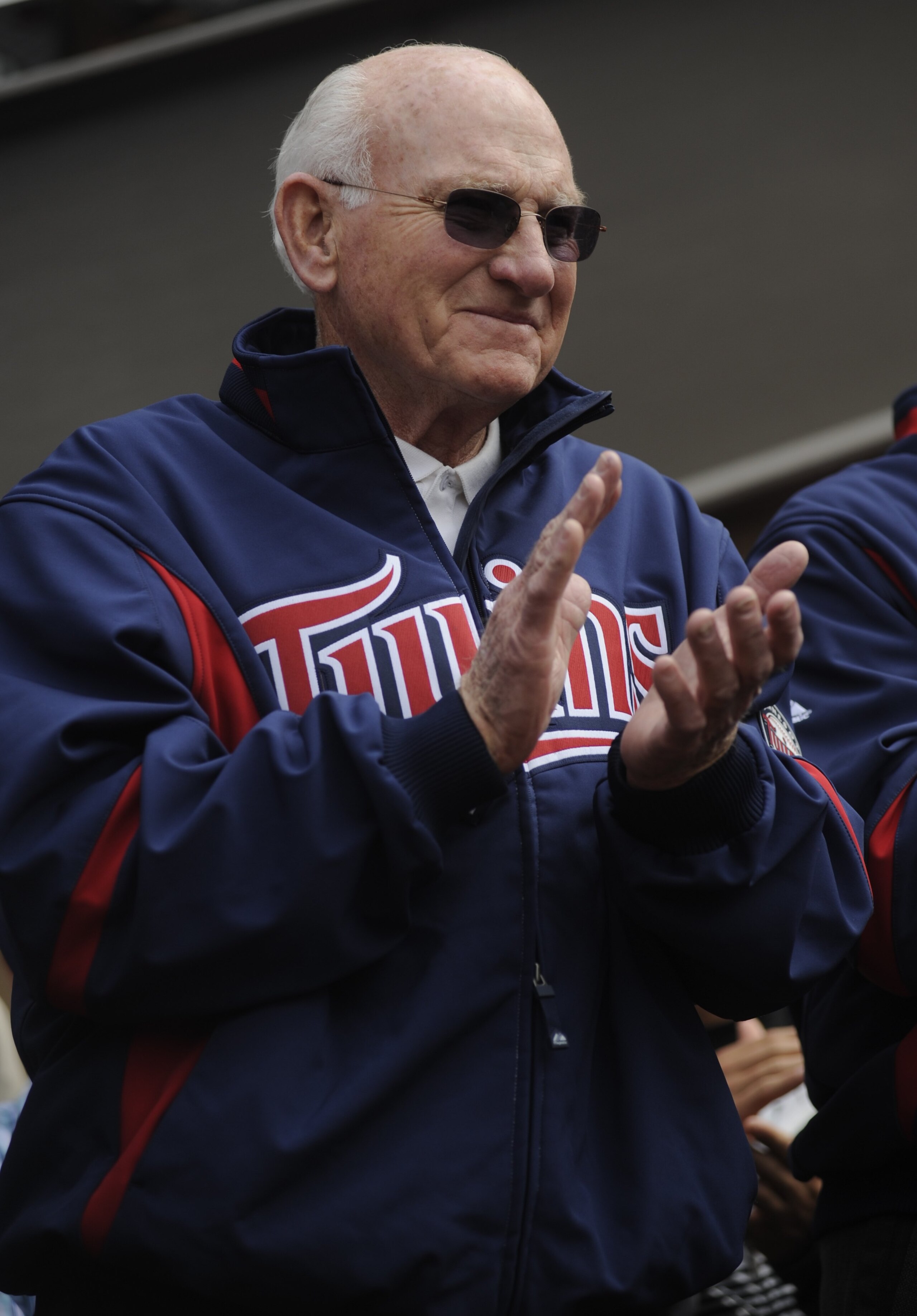 MINNEAPOLIS, MN - APRIL 12: Hall of Famer Harmon Killebrew of the Minnesota Twins at the Kirby Puckett statue unveiling prior to a game between the Boston Red Sox and Minnesota Twins during the Twins home opener at Target Field on April 12, 2010 in Minnea