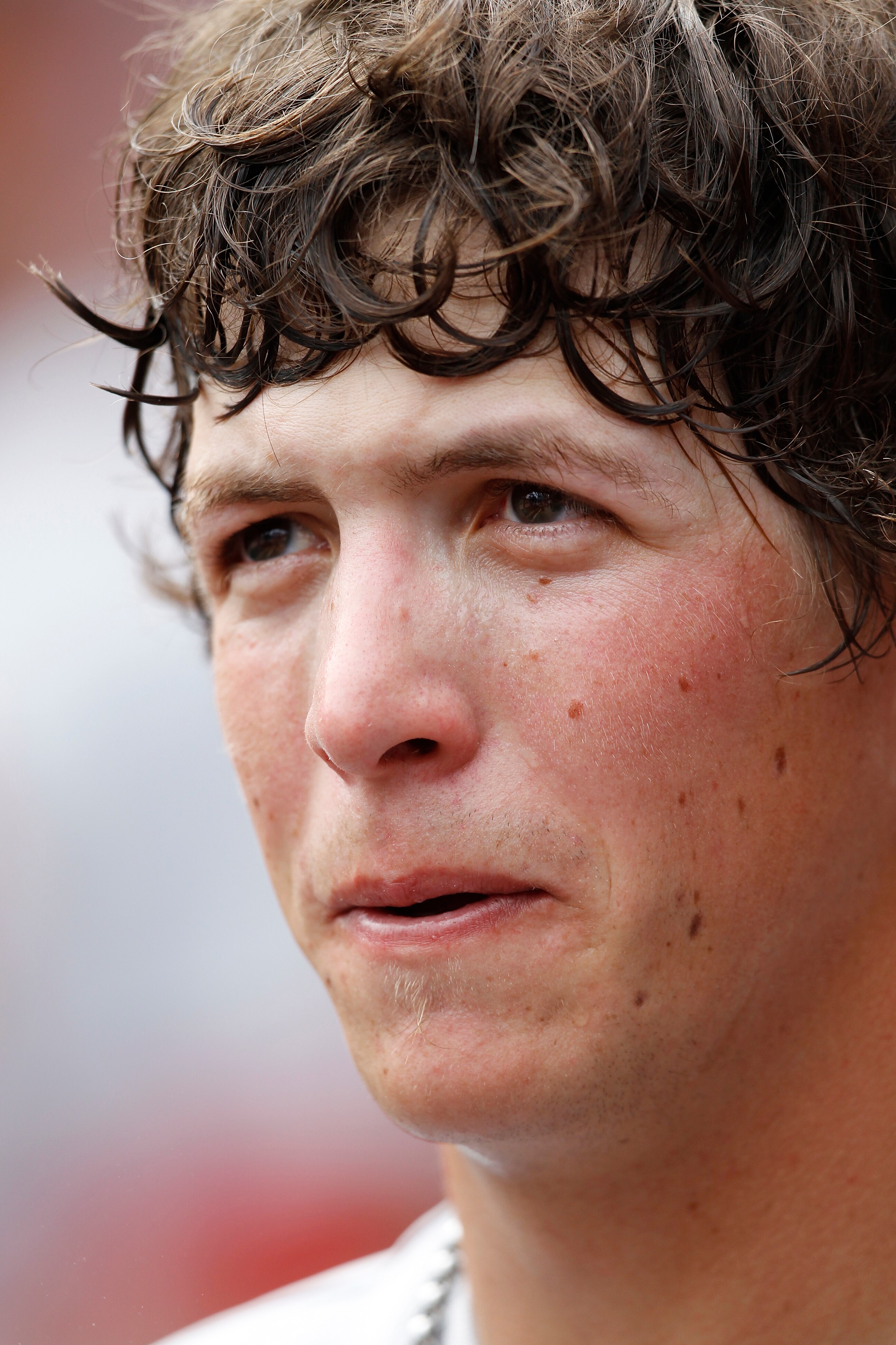CINCINNATI, OH - APRIL 5: Colby Rasmus #28 of the St. Louis Cardinals looks on against the Cincinnati Reds at Great American Ballpark on March 5, 2010 in Cincinnati, Ohio. (Photo by Joe Robbins/Getty Images)