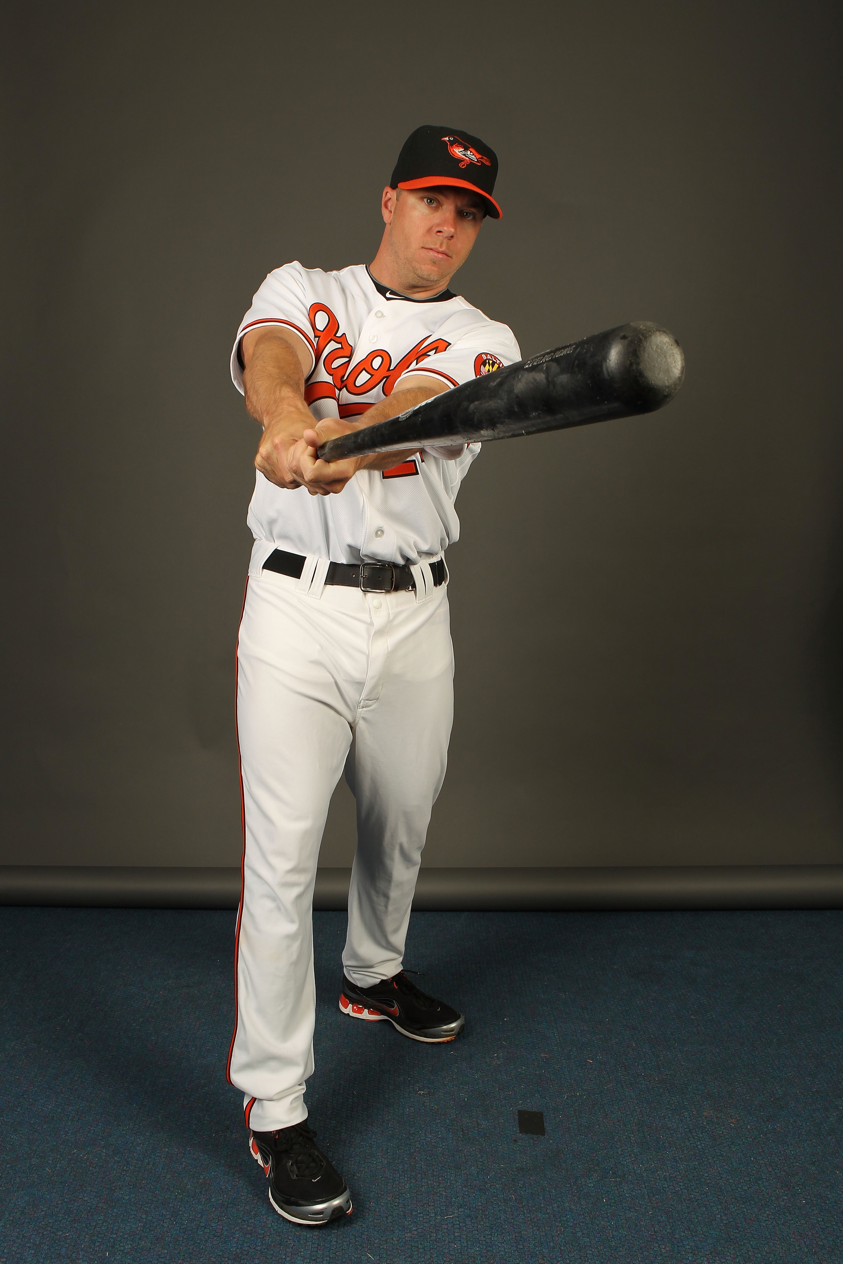 SARASOTA, FL - FEBRUARY 27:  Michael Aubrey #24 of the Baltimore Orioles poses for a photo during Spring Training Media Photo Day at Ed Smith Stadium  on February 27, 2010 in Sarasota, Florida.  (Photo by Nick Laham/Getty Images)