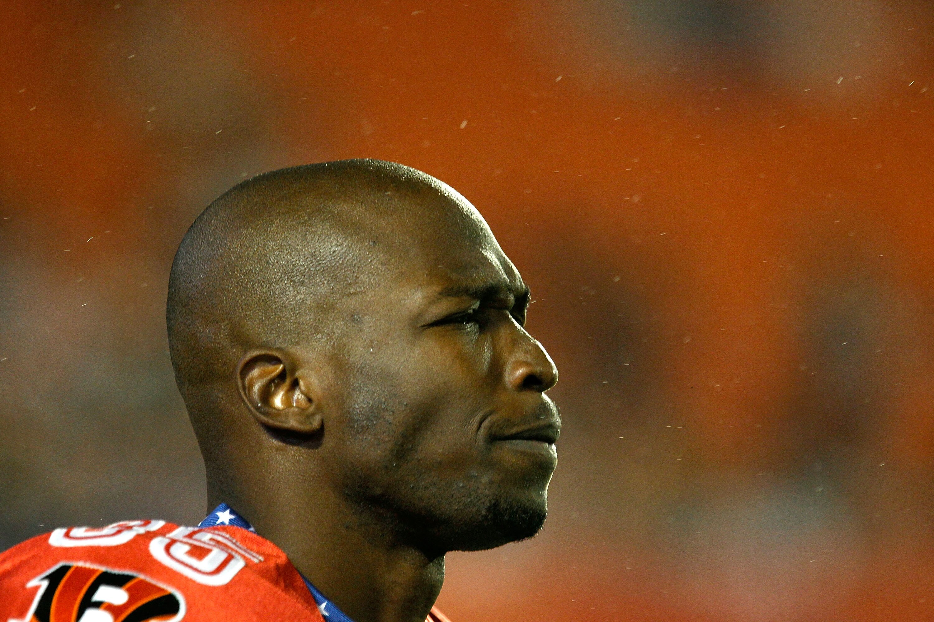 MIAMI GARDENS, FL - JANUARY 31:  Chad Ochocinco of the Cincinnati Bengals looks on during the 2010 AFC-NFC Pro Bowl at Sun Life Stadium on January 31, 2010 in Miami Gardens, Florida.  (Photo by Scott Halleran/Getty Images)