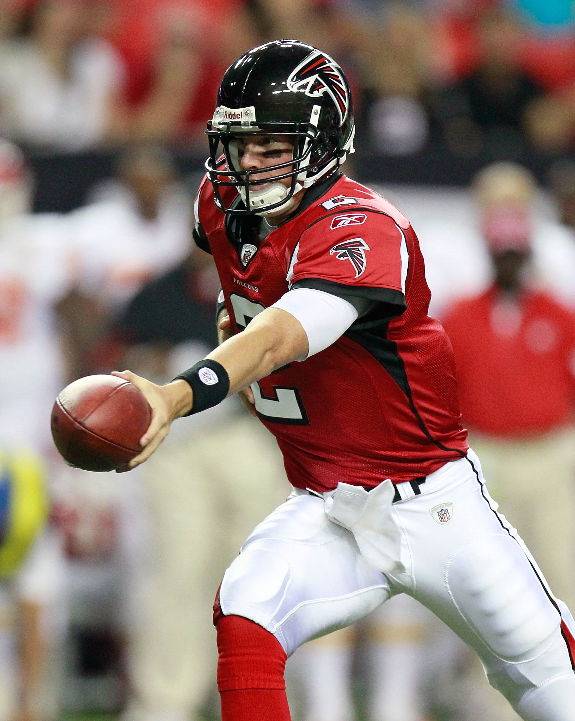 ATLANTA - AUGUST 13:  Quarterback Matt Ryan #2 of the Atlanta Falcons against the Kansas City Chiefs at Georgia Dome on August 13, 2010 in Atlanta, Georgia.  (Photo by Kevin C. Cox/Getty Images)