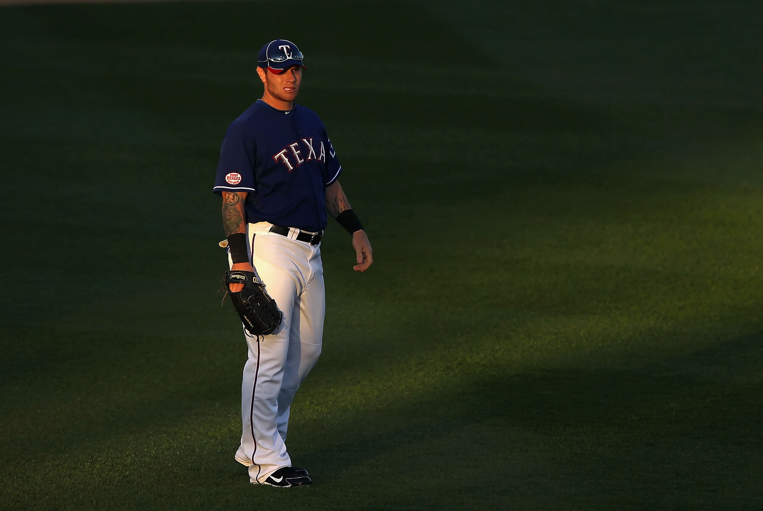 SURPRISE, AZ - MARCH 15: Outfielder Josh Hamilton #32 of the Texas Rangers in action during the MLB spring training game against the San Francisco Giants at Surprise Stadium on March 15, 2010 in Surprise, Arizona. The Giants defeated the Rangers 8-5. (P SURPRISE, AZ - MARCH 15: Outfielder Josh Hamilton #32 of the Texas Rangers in action during the MLB spring training game against the San Francisco Giants at Surprise Stadium on March 15, 2010 in Surprise, Arizona. The Giants defeated the Rangers 8-5. (P