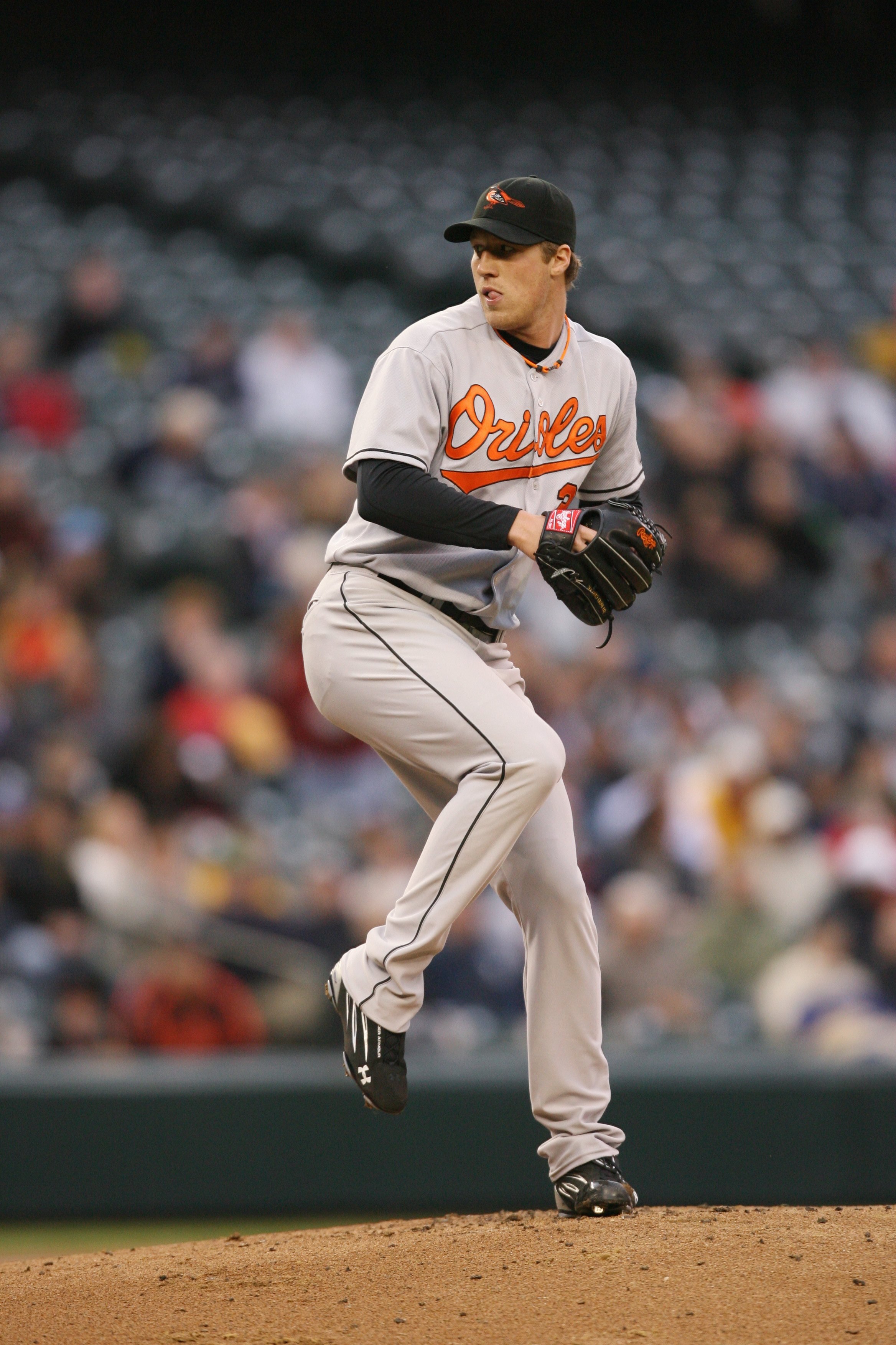 SEATTLE - APRIL 24:  Pitcher Adam Loewen #29 of the Baltimore Orioles winds up to throw against the Seattle Mariners during their MLB game on April 24, 2008 at Safeco Field in Seattle, Washington. (Photo by Otto Greule Jr/Getty Images)