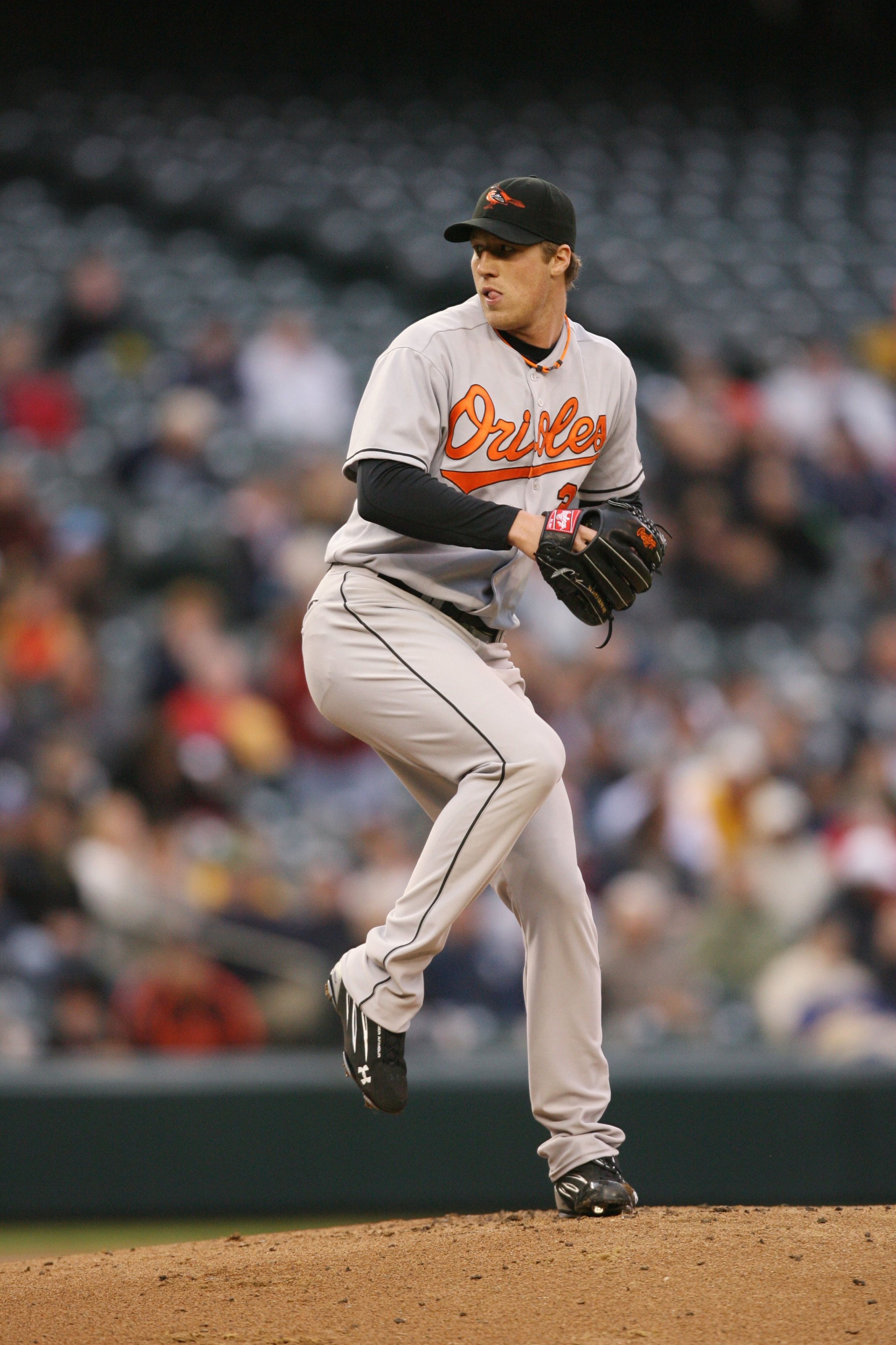SEATTLE - APRIL 24:  Pitcher Adam Loewen #29 of the Baltimore Orioles winds up to throw against the Seattle Mariners during their MLB game on April 24, 2008 at Safeco Field in Seattle, Washington. (Photo by Otto Greule Jr/Getty Images)