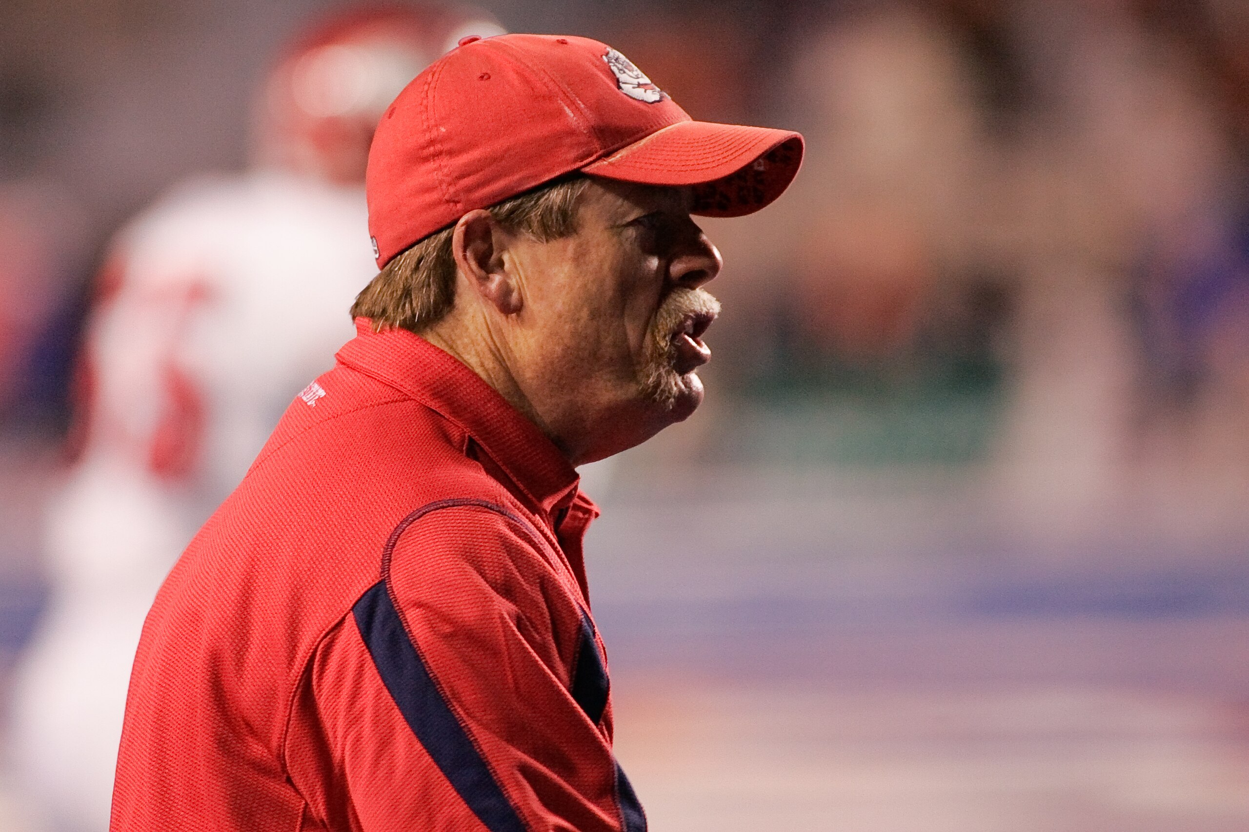 BOISE, ID - NOVEMBER 28: Head Coach Pat Hill of the Fresno State Bulldogs looks on during their game against the Boise State Broncos on November 28, 2008 at Bronco Stadium in Boise, Idaho. (Photo by Otto Kitsinger III/Getty Images) BOISE, ID - NOVEMBER 28: Head Coach Pat Hill of the Fresno State Bulldogs looks on during their game against the Boise State Broncos on November 28, 2008 at Bronco Stadium in Boise, Idaho. (Photo by Otto Kitsinger III/Getty Images)