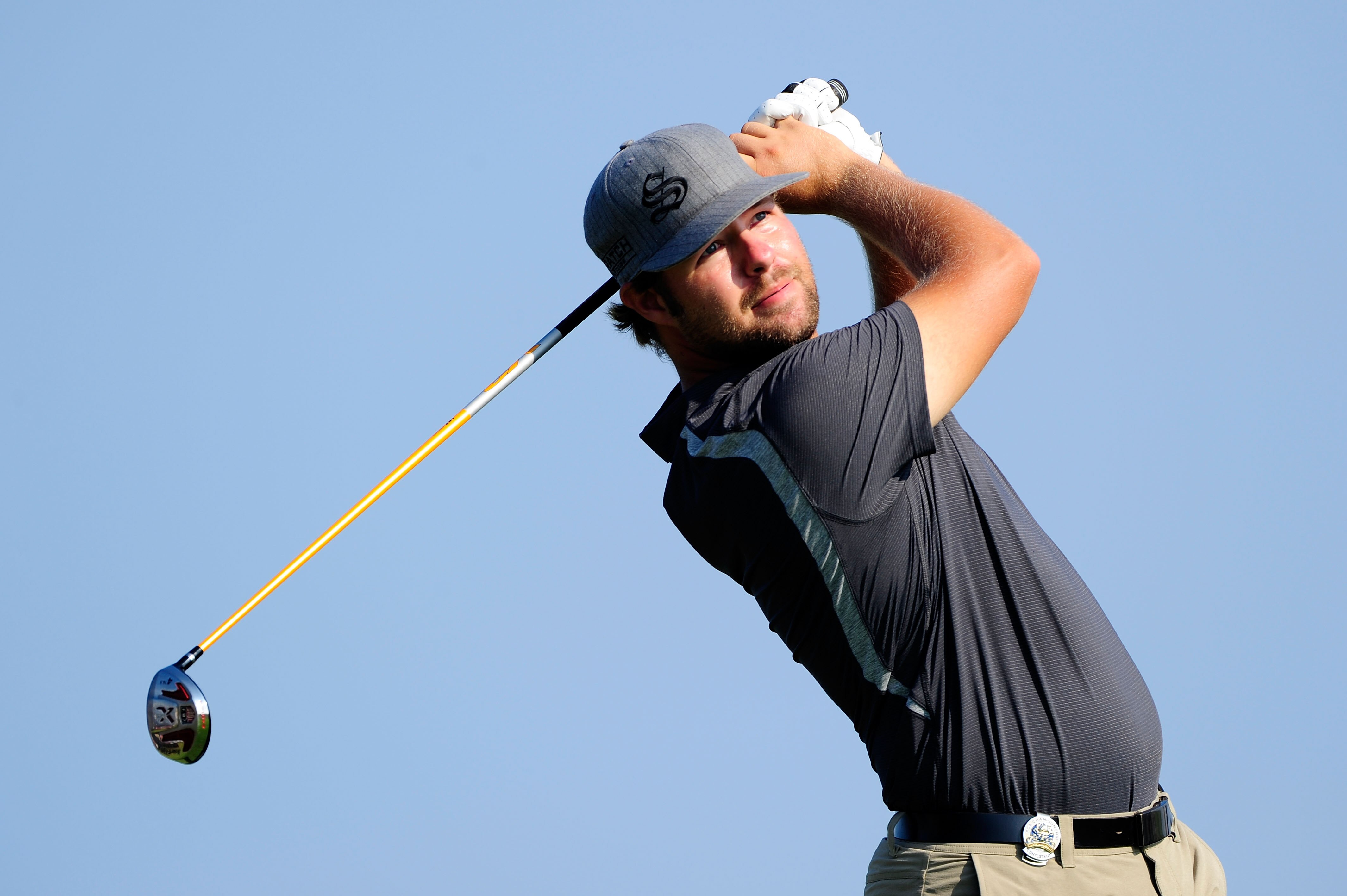 KOHLER, WI - AUGUST 12:  Ryan Moore hits his tee shot on the ninth hole during the first round of the 92nd PGA Championship on the Straits Course at Whistling Straits on August 12, 2010 in Kohler, Wisconsin.  (Photo by Stuart Franklin/Getty Images)