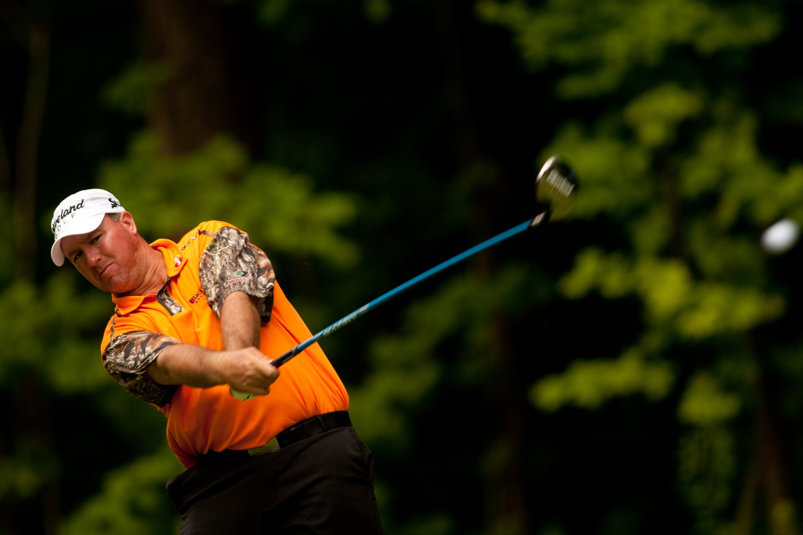 SILVIS, IL - JULY 8: Boo Weekley follows through on a tee shot during the first round of the John Deere Classic at TPC Deere Run on July 8, 2010 in Silvis, Illinois. (Photo by Darren Carroll/Getty Images)