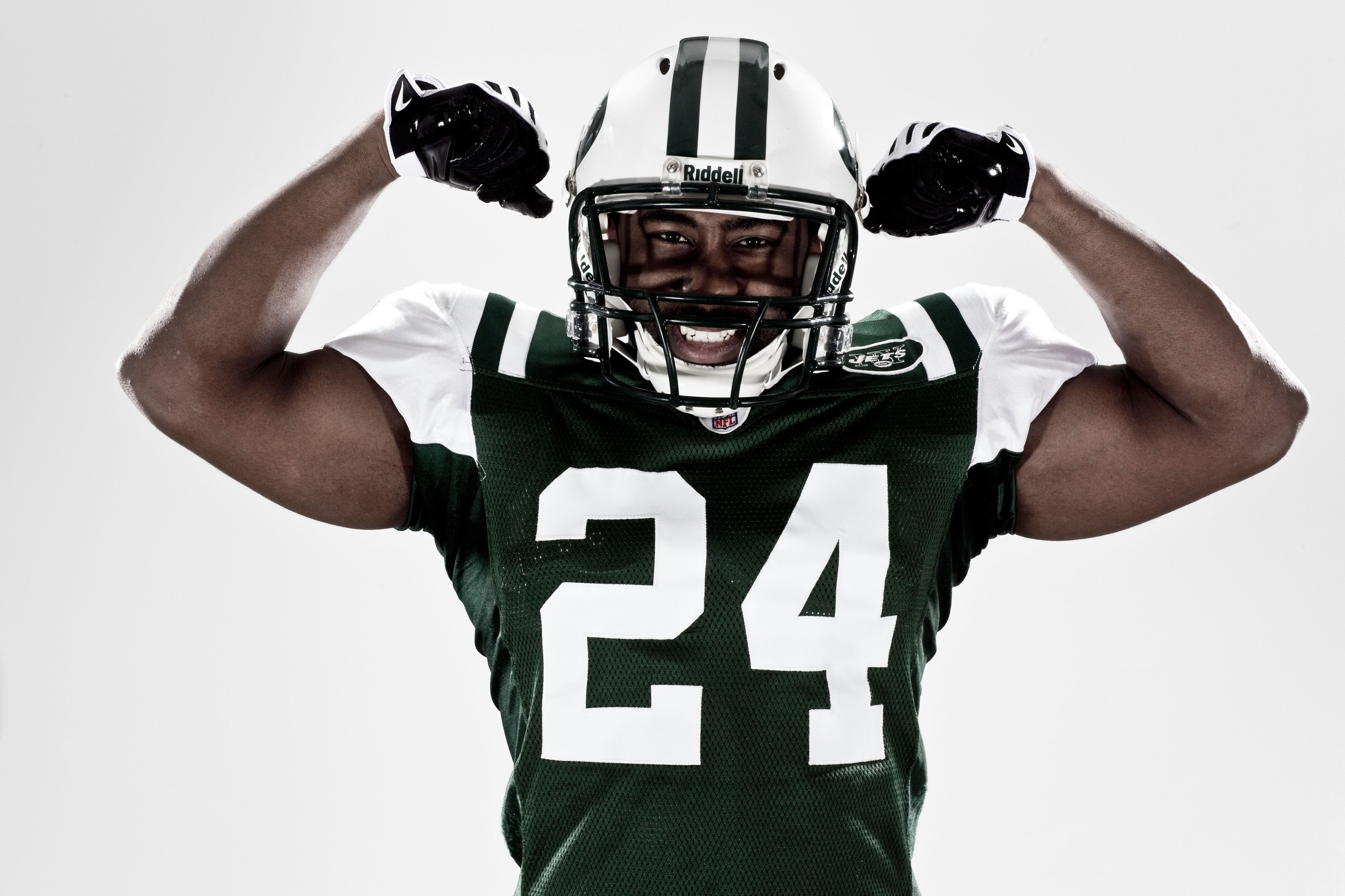 NEW YORK - MARCH 16:  New York Jets Darrelle Revis poses for a portrait on March 16, 2010 in New York, New York.  (Photo by Chris McGrath/Getty Images)