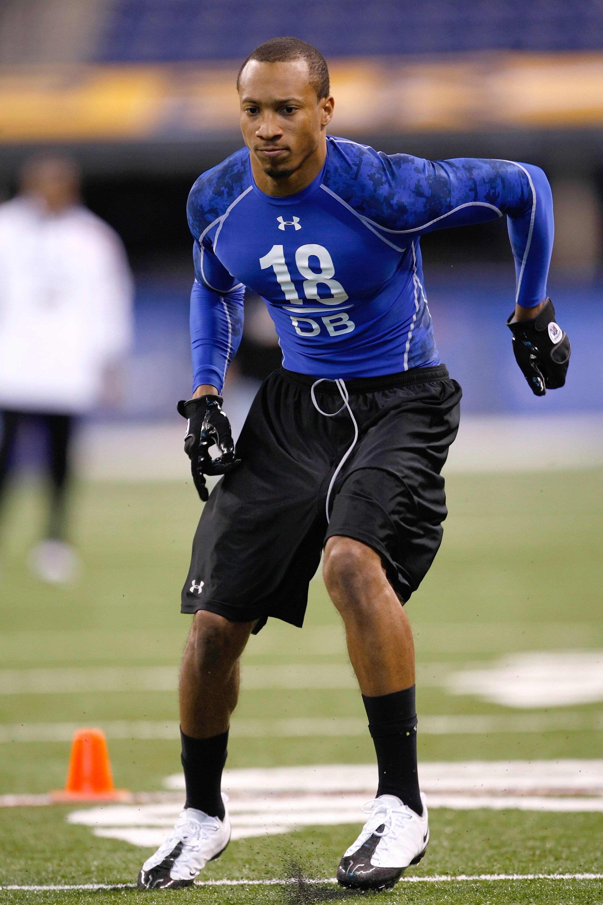 INDIANAPOLIS, IN - MARCH 2: Defensive back Brandon Ghee of Wake Forest runs during the NFL Scouting Combine presented by Under Armour at Lucas Oil Stadium on March 2, 2010 in Indianapolis, Indiana. (Photo by Scott Boehm/Getty Images) INDIANAPOLIS, IN - MARCH 2: Defensive back Brandon Ghee of Wake Forest runs during the NFL Scouting Combine presented by Under Armour at Lucas Oil Stadium on March 2, 2010 in Indianapolis, Indiana. (Photo by Scott Boehm/Getty Images)